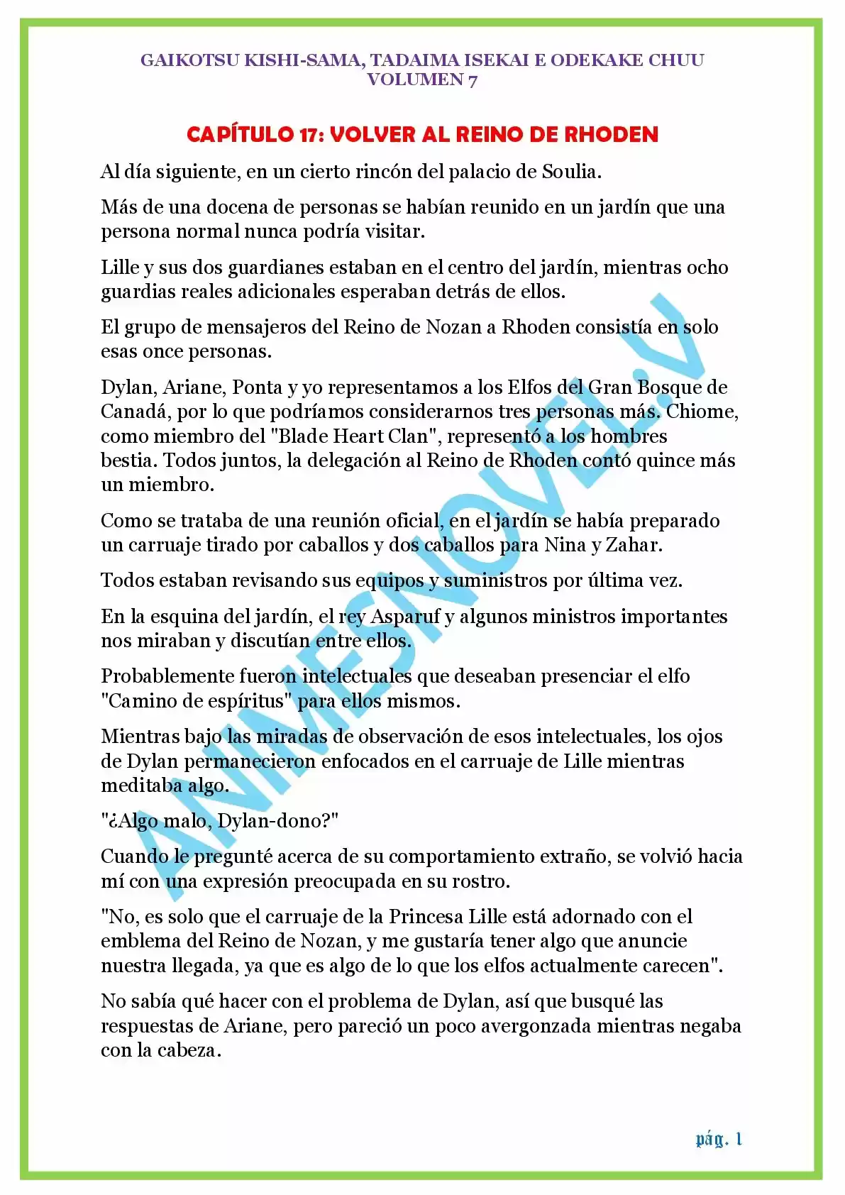 GAIKOTSU KISHI-SAMA (Novela) - Capítulo 168 - Página 1 - LectorTMOo
