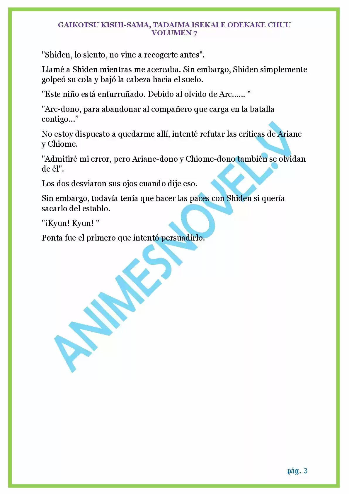 GAIKOTSU KISHI-SAMA (Novela) - Capítulo 168 - Página 3 - LectorTMOo