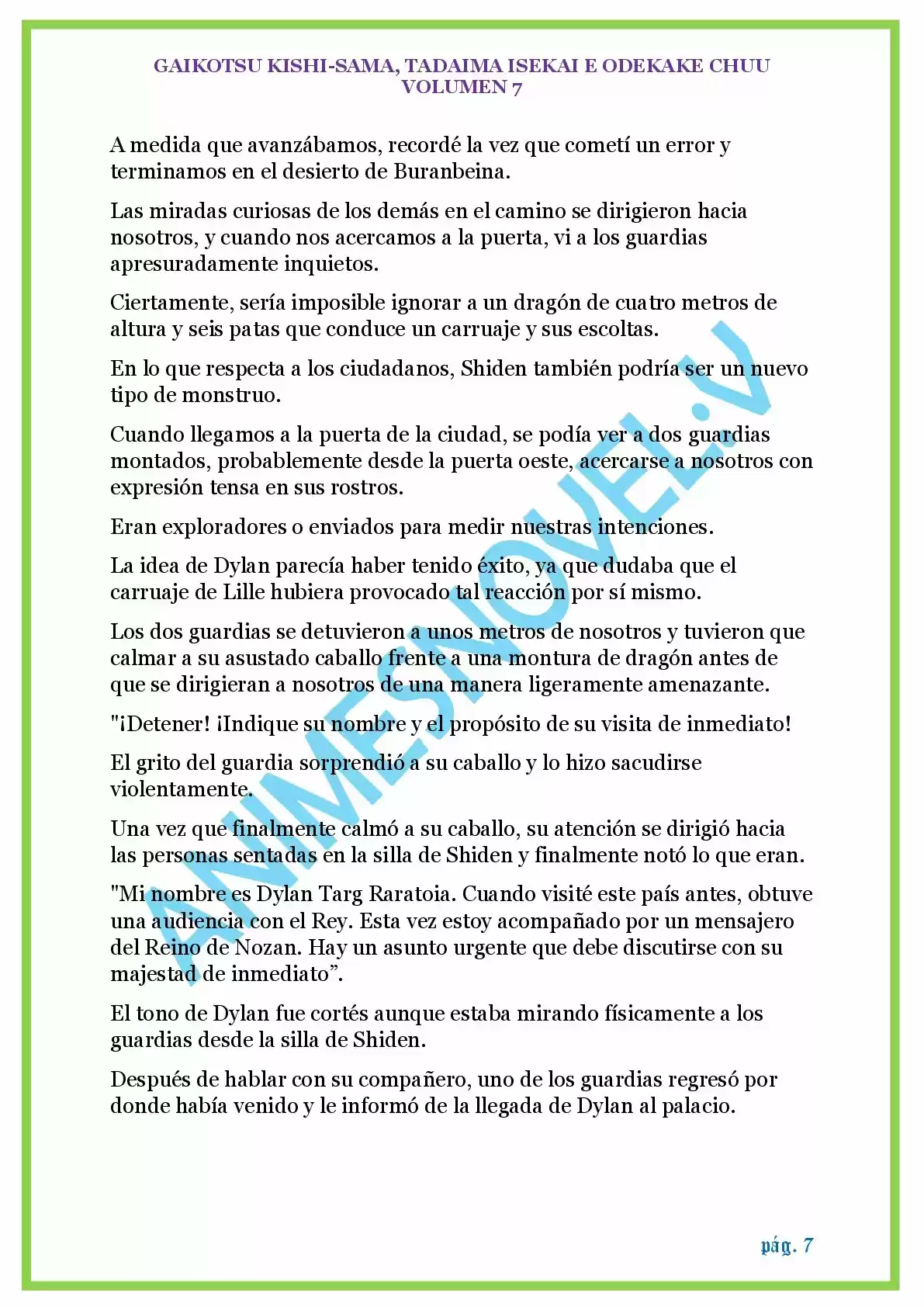 GAIKOTSU KISHI-SAMA (Novela) - Capítulo 168 - Página 7 - LectorTMOo