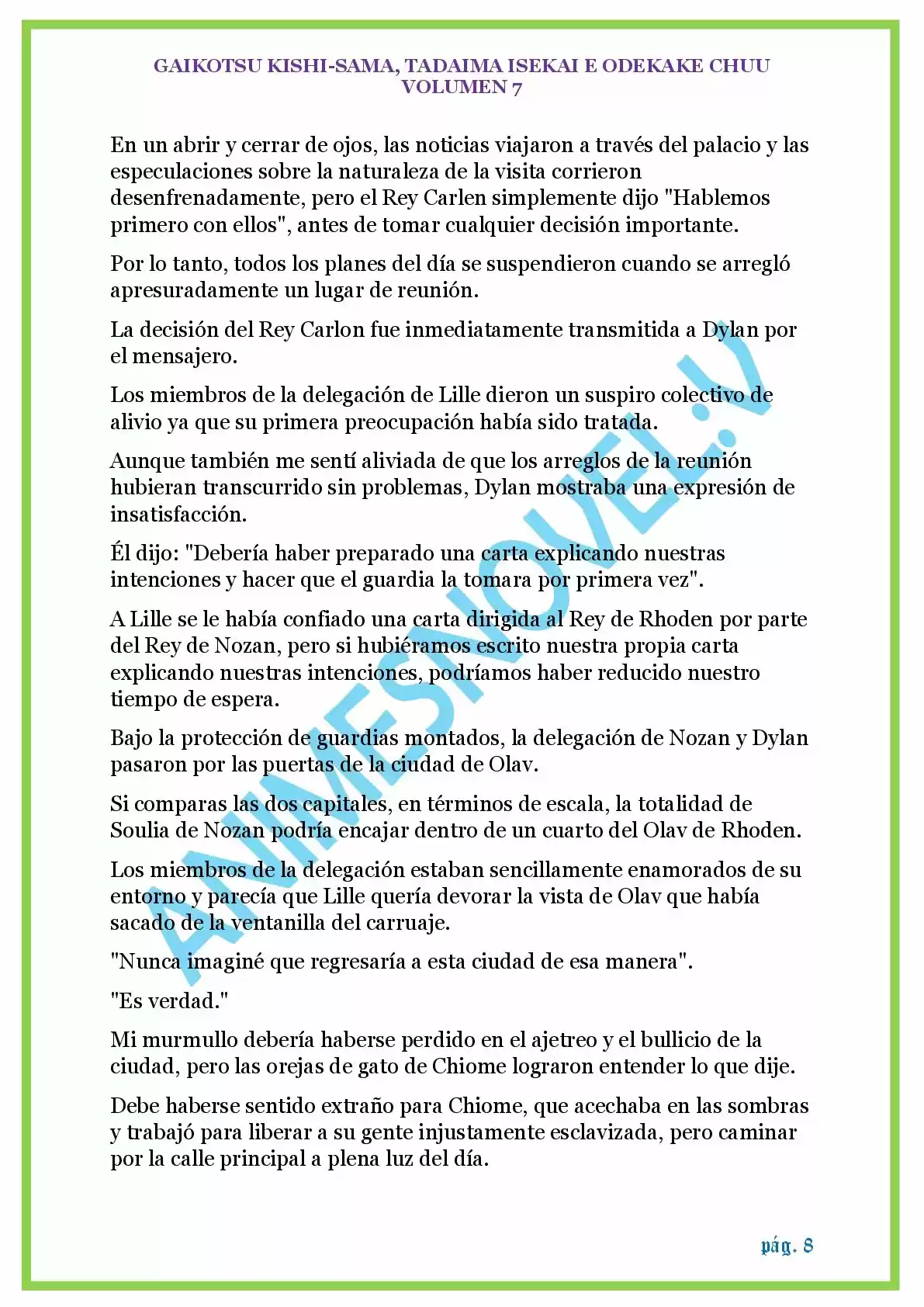 GAIKOTSU KISHI-SAMA (Novela) - Capítulo 168 - Página 8 - LectorTMOo
