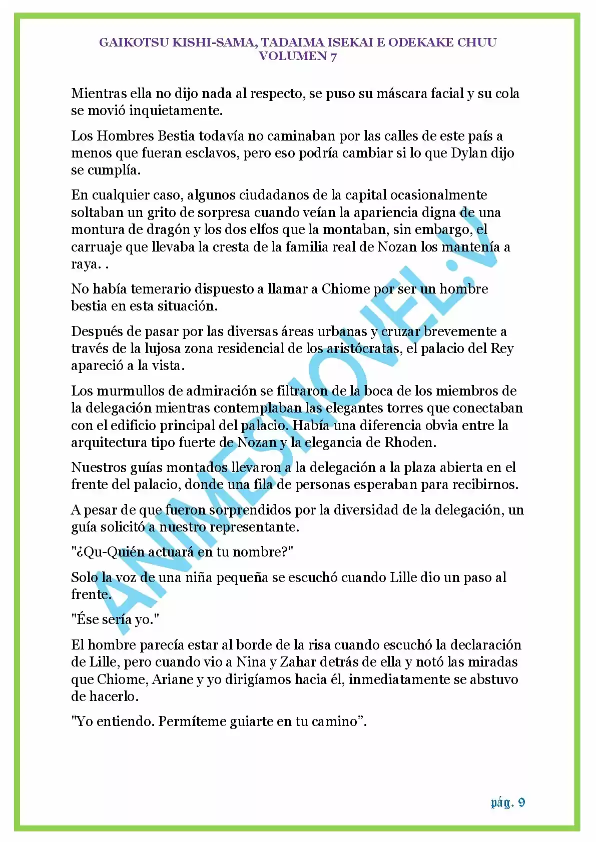 GAIKOTSU KISHI-SAMA (Novela) - Capítulo 168 - Página 9 - LectorTMOo