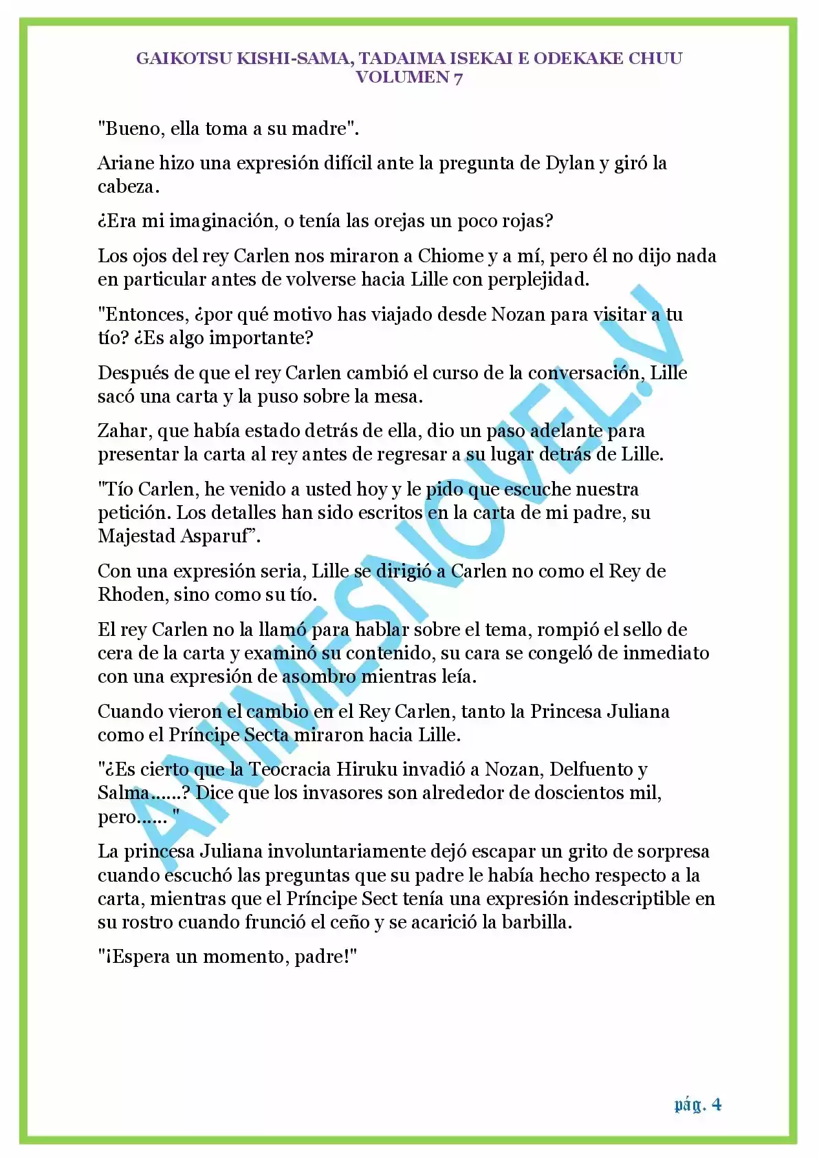 GAIKOTSU KISHI-SAMA (Novela) - Capítulo 169 - Página 4 - LectorTMOo