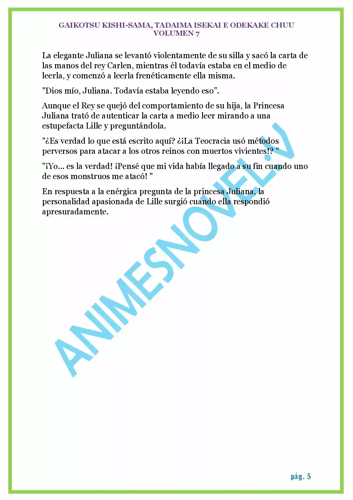 GAIKOTSU KISHI-SAMA (Novela) - Capítulo 169 - Página 5 - LectorTMOo