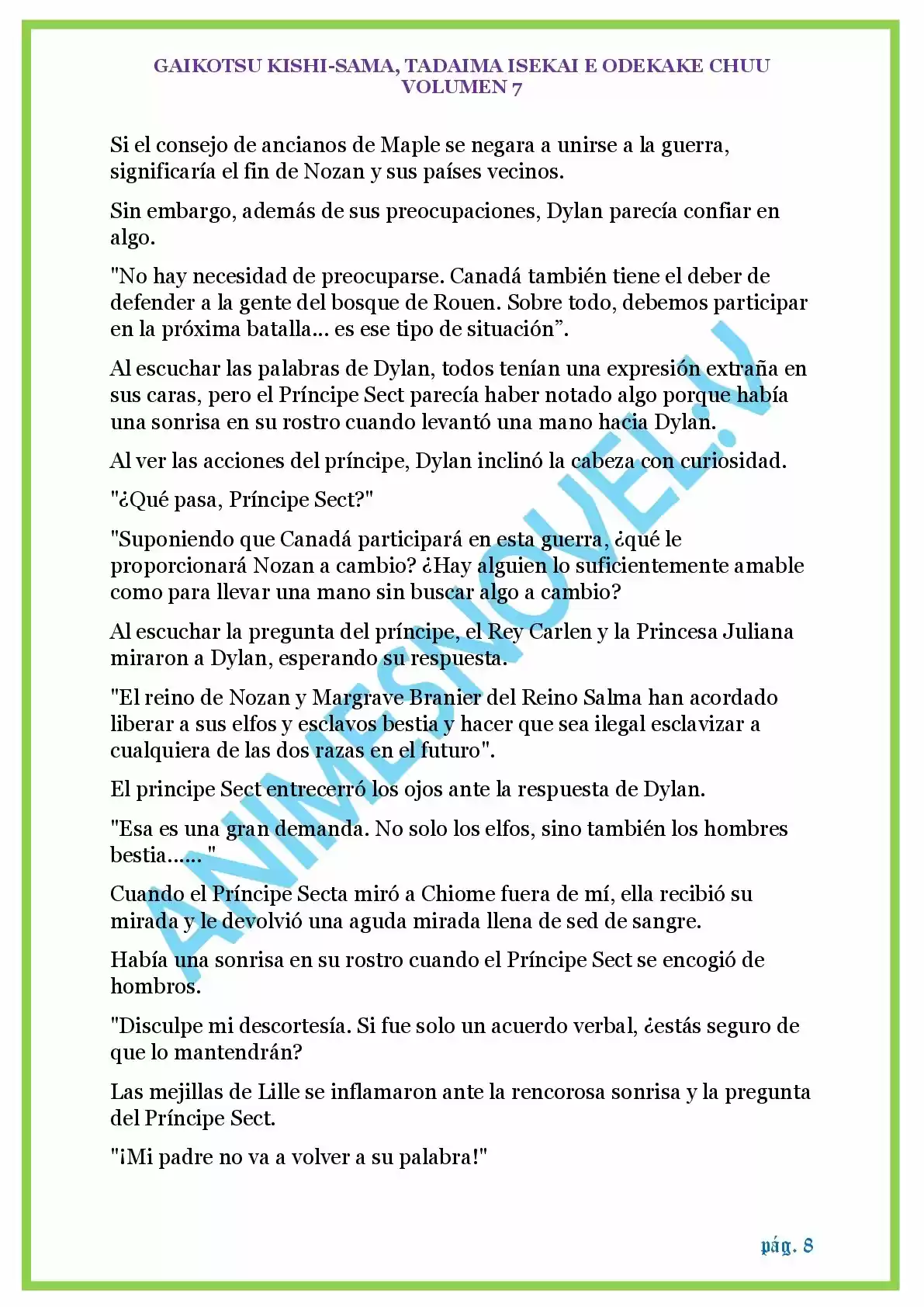 GAIKOTSU KISHI-SAMA (Novela) - Capítulo 169 - Página 8 - LectorTMOo