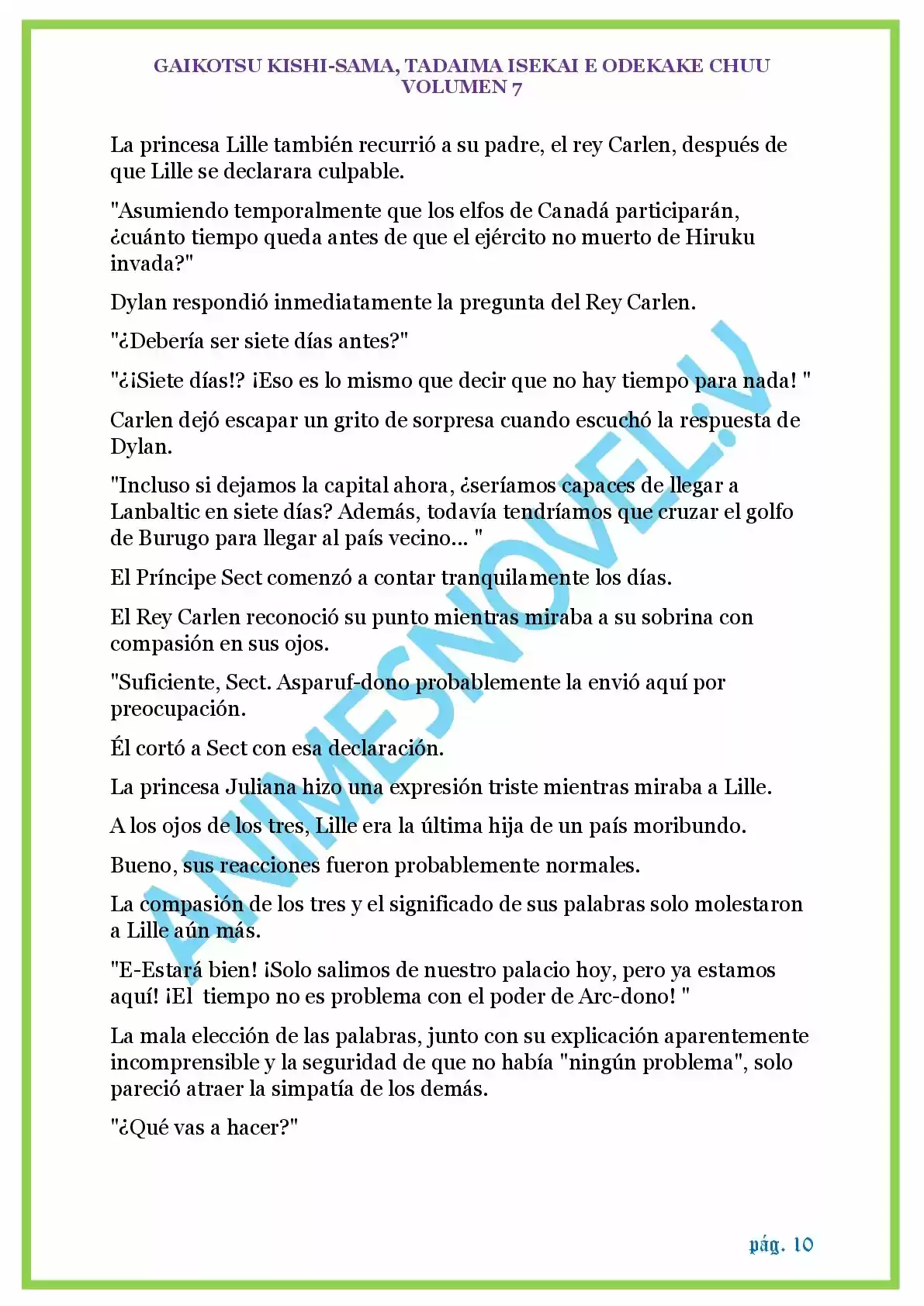GAIKOTSU KISHI-SAMA (Novela) - Capítulo 169 - Página 10 - LectorTMOo