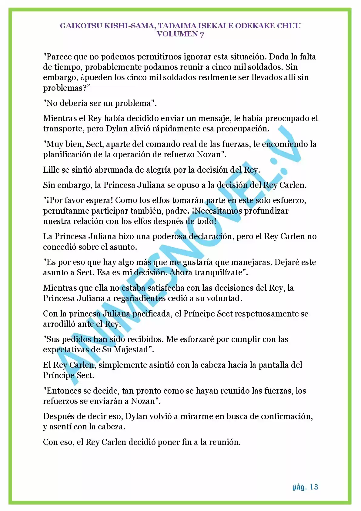 GAIKOTSU KISHI-SAMA (Novela) - Capítulo 169 - Página 13 - LectorTMOo