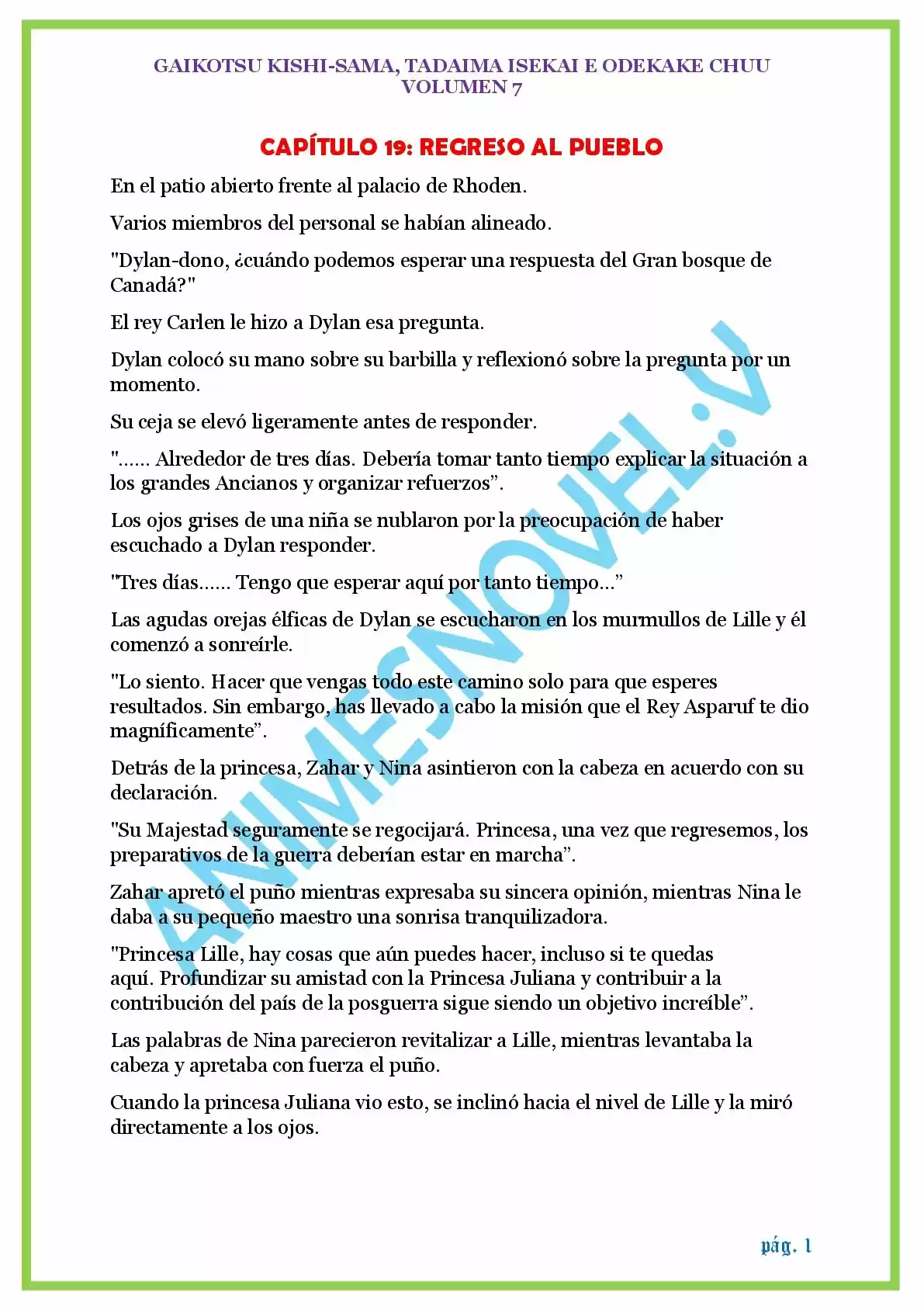 GAIKOTSU KISHI-SAMA (Novela) - Capítulo 170 - Página 1 - LectorTMOo