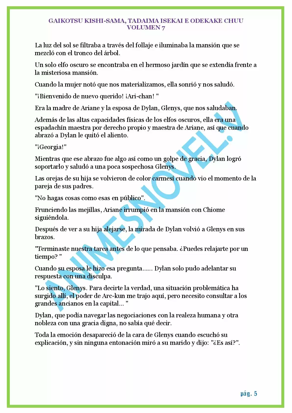 GAIKOTSU KISHI-SAMA (Novela) - Capítulo 170 - Página 5 - LectorTMOo