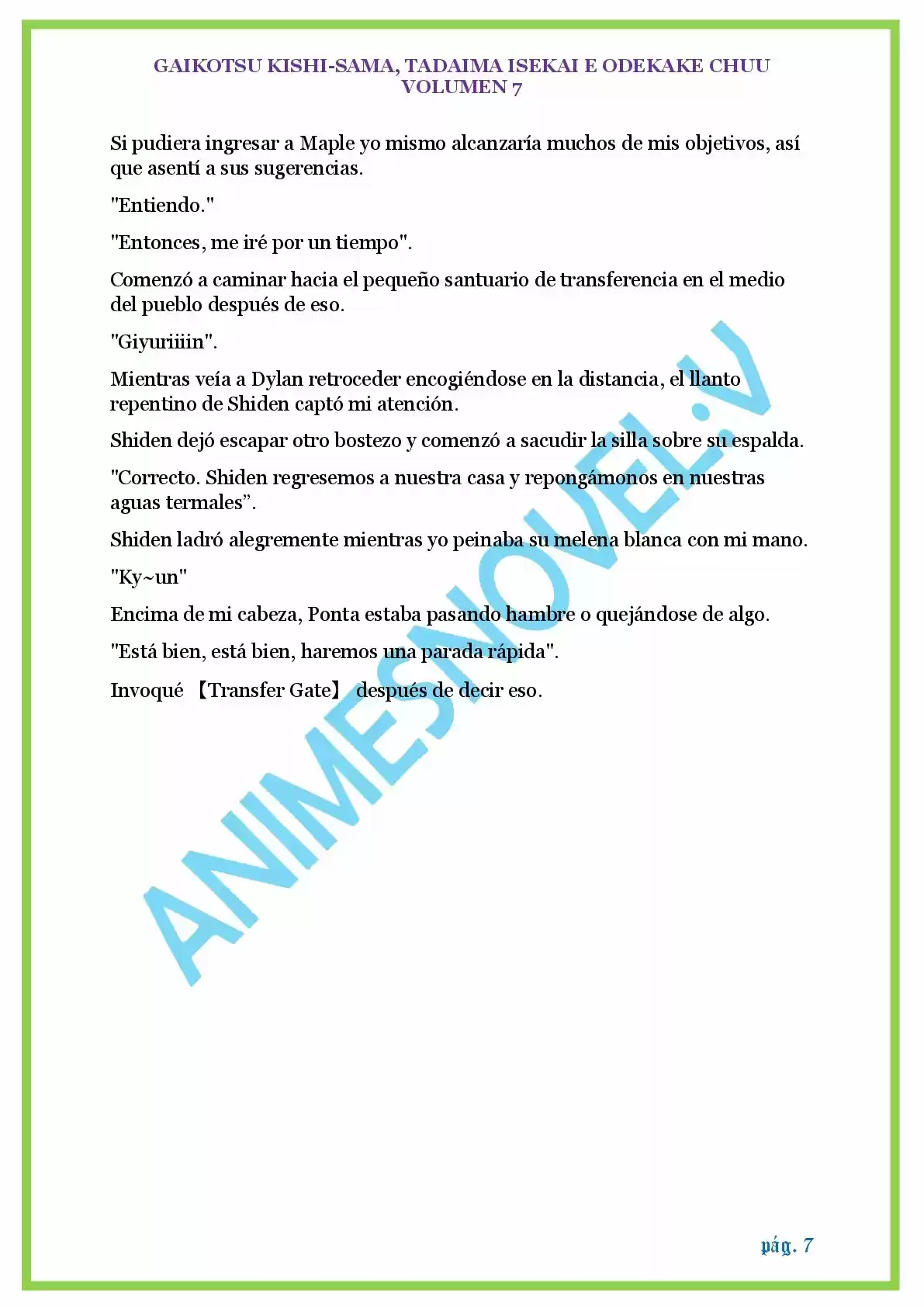 GAIKOTSU KISHI-SAMA (Novela) - Capítulo 170 - Página 7 - LectorTMOo