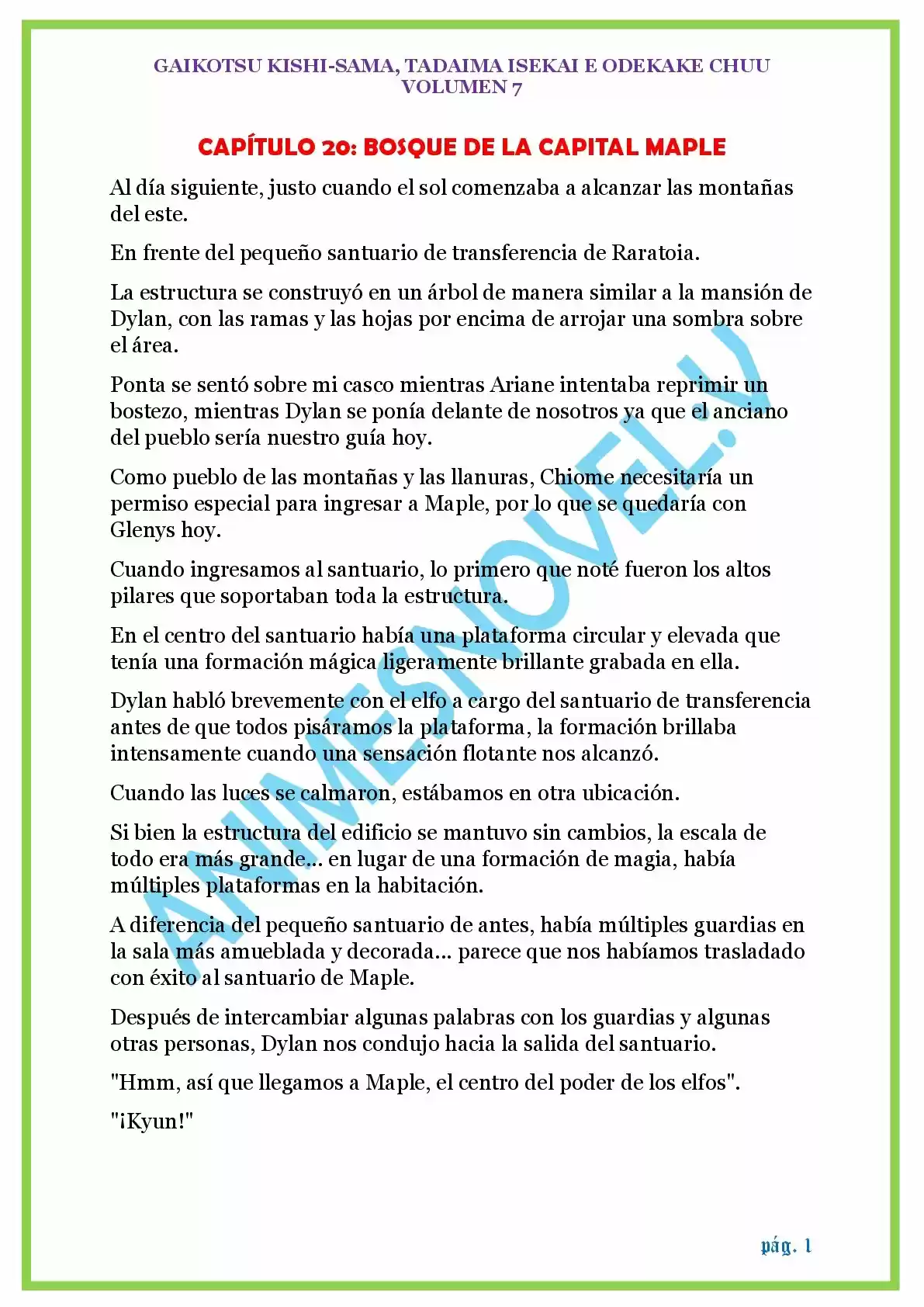 GAIKOTSU KISHI-SAMA (Novela) - Capítulo 171 - Página 1 - LectorTMOo