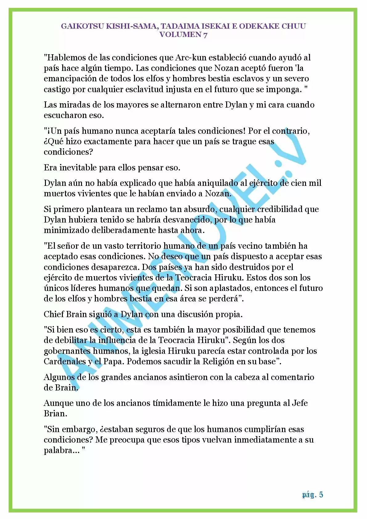 GAIKOTSU KISHI-SAMA (Novela) - Capítulo 172 - Página 5 - LectorTMOo