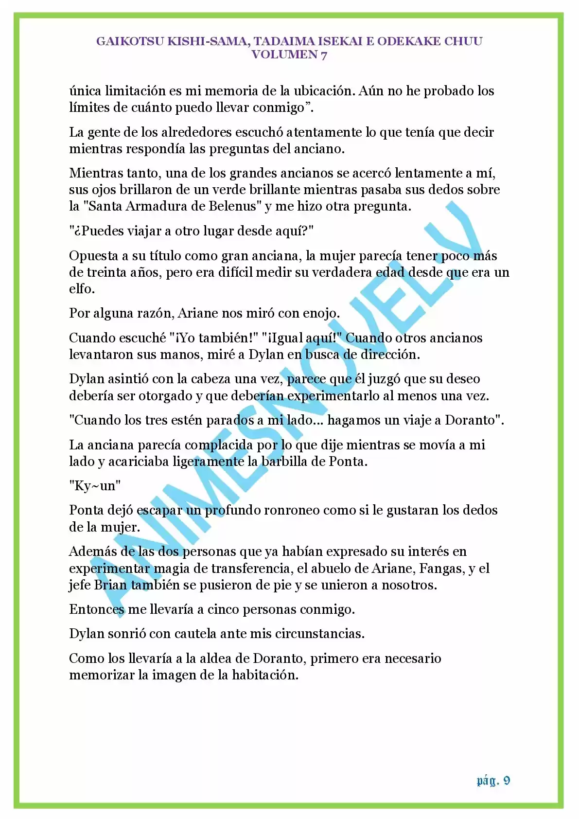 GAIKOTSU KISHI-SAMA (Novela) - Capítulo 172 - Página 9 - LectorTMOo