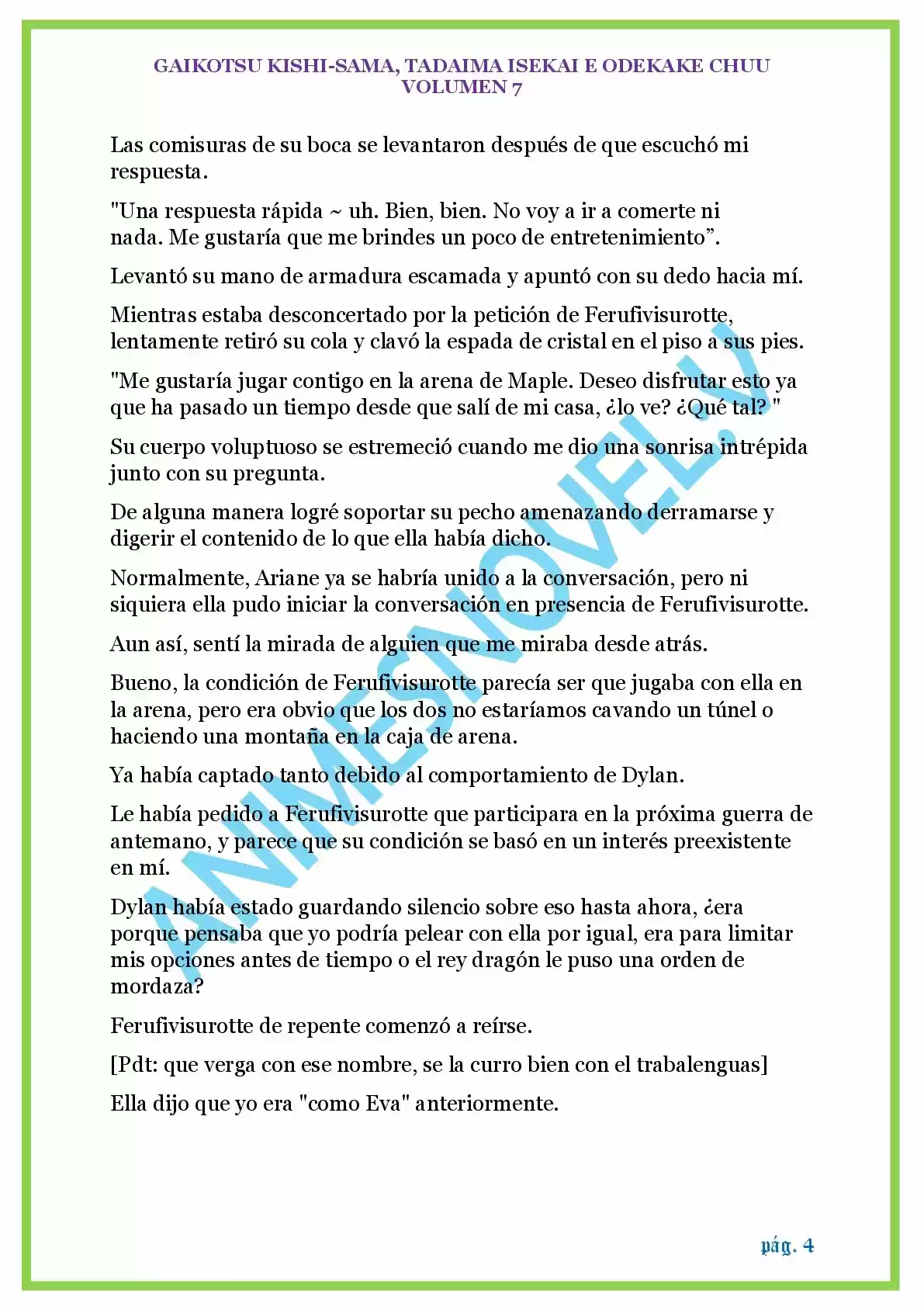 GAIKOTSU KISHI-SAMA (Novela) - Capítulo 173 - Página 4 - LectorTMOo