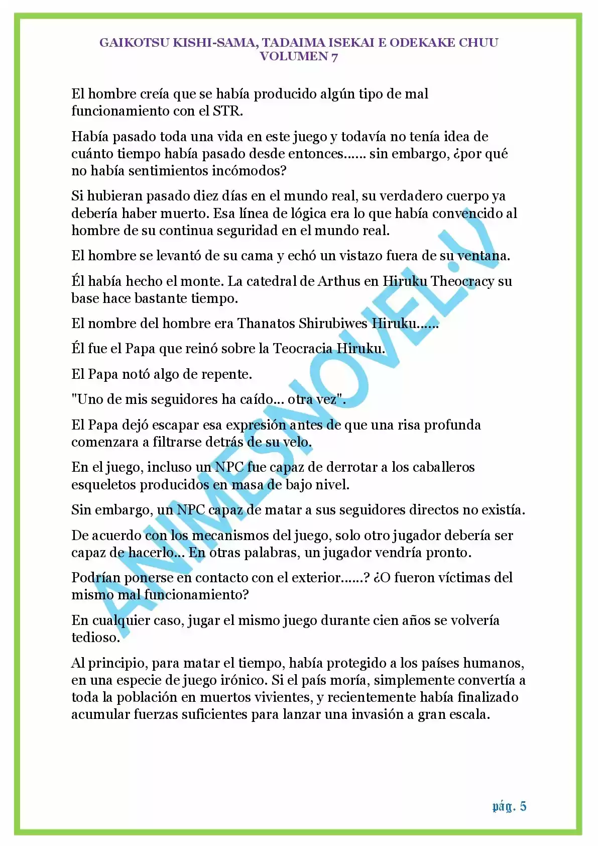 GAIKOTSU KISHI-SAMA (Novela) - Capítulo 174 - Página 5 - LectorTMOo