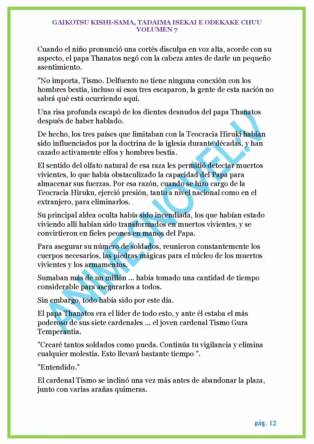 GAIKOTSU KISHI-SAMA (Novela) - Capítulo 175 - Página 12 - LectorTMOo