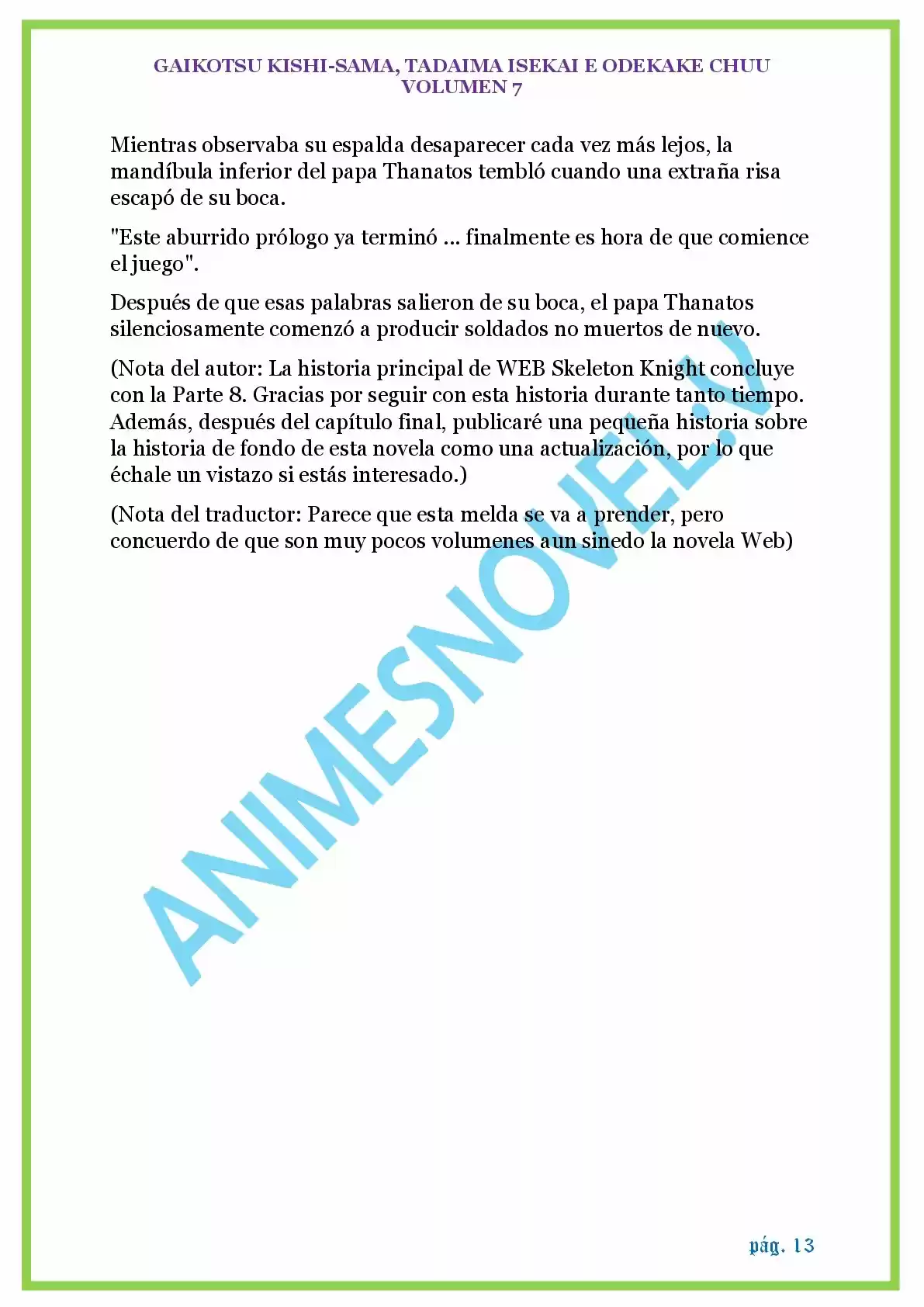 GAIKOTSU KISHI-SAMA (Novela) - Capítulo 175 - Página 13 - LectorTMOo