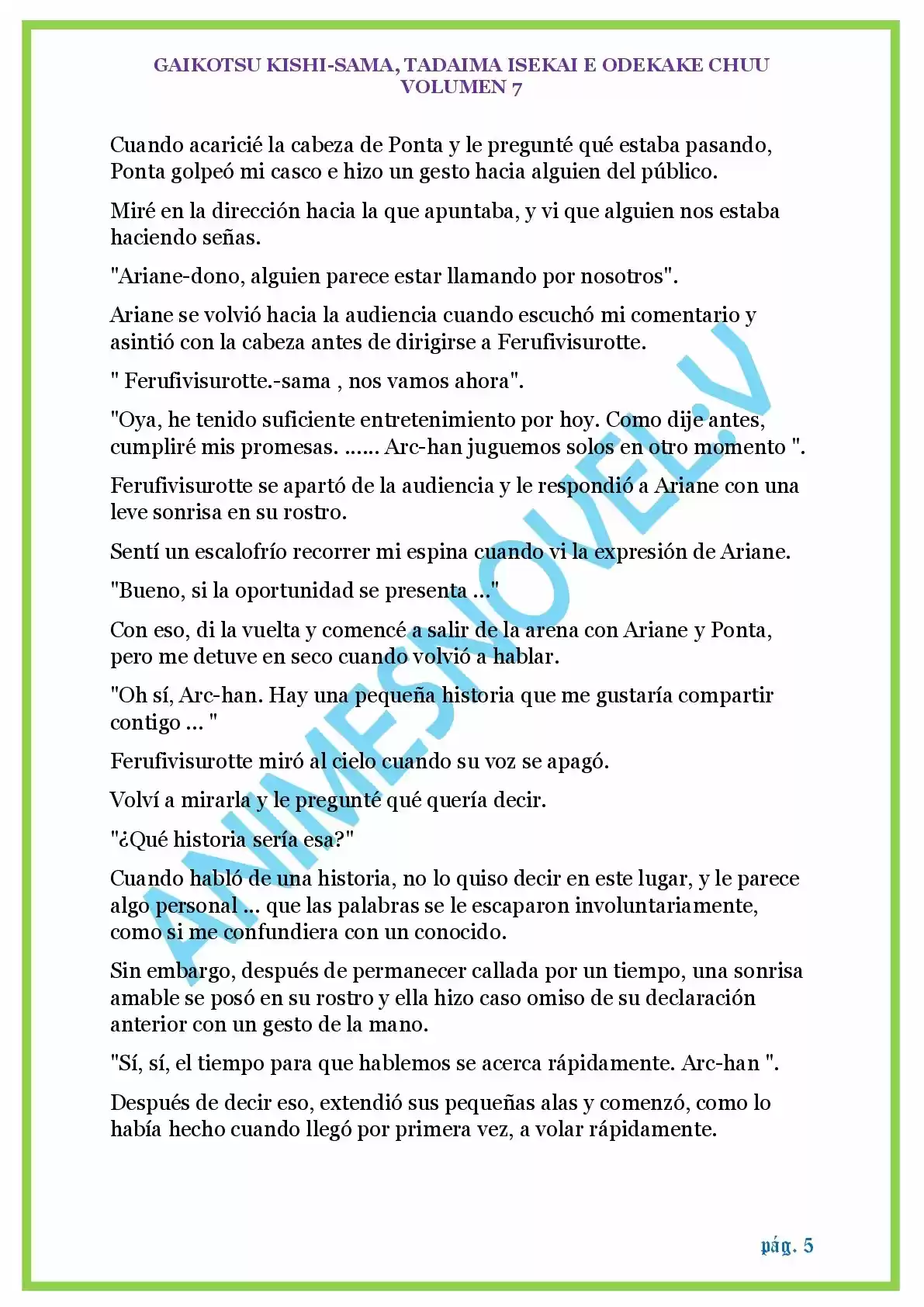 GAIKOTSU KISHI-SAMA (Novela) - Capítulo 176 - Página 5 - LectorTMOo