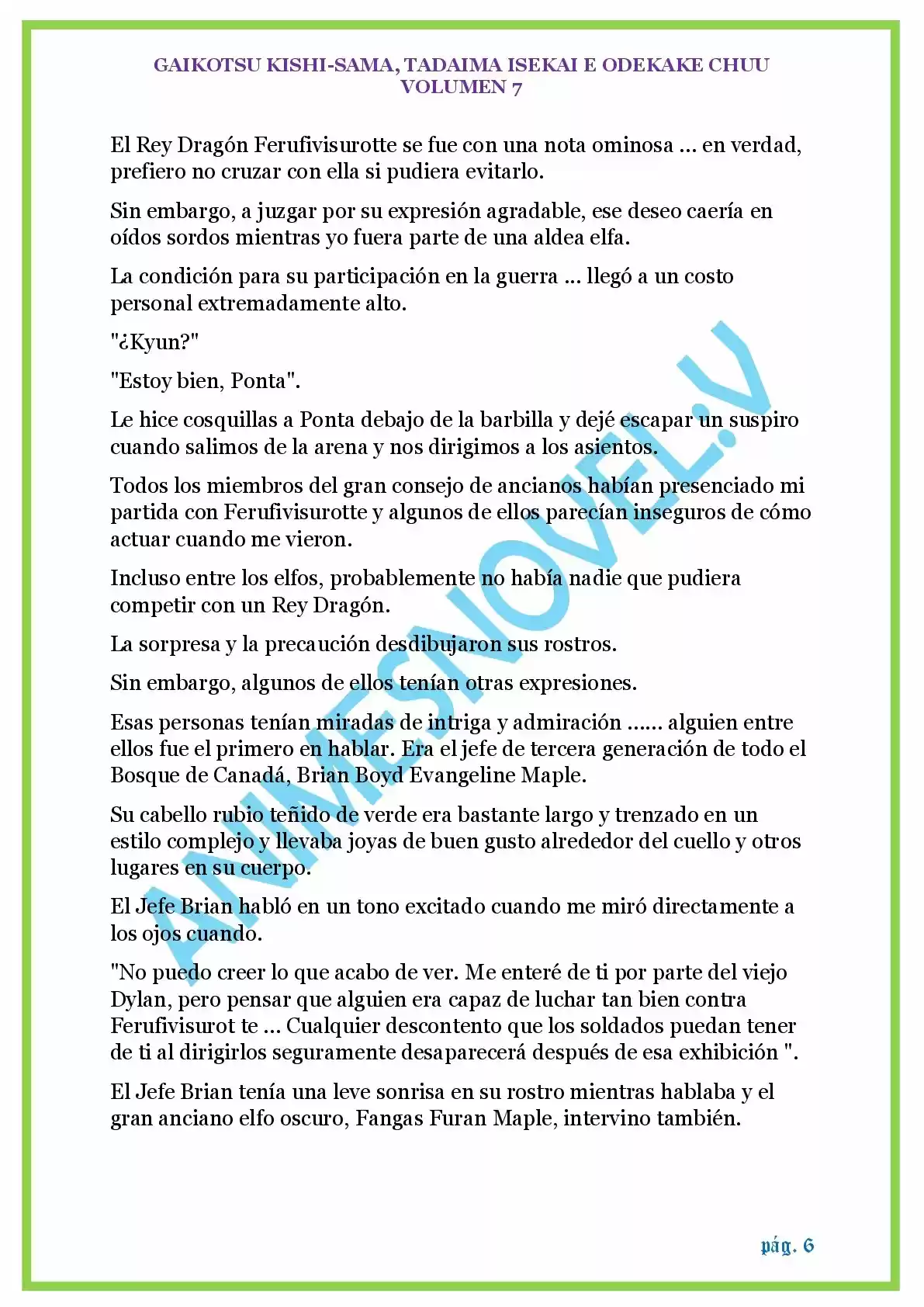 GAIKOTSU KISHI-SAMA (Novela) - Capítulo 176 - Página 6 - LectorTMOo