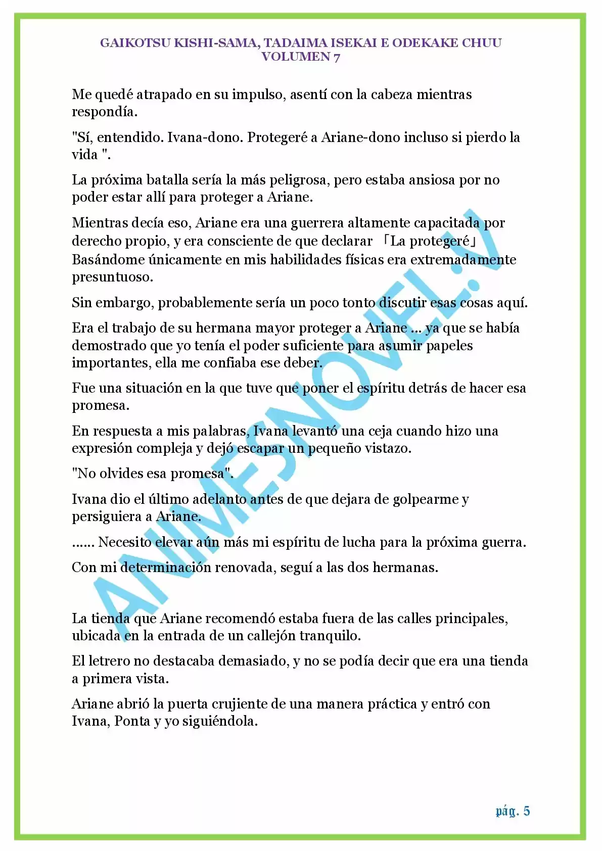 GAIKOTSU KISHI-SAMA (Novela) - Capítulo 177 - Página 5 - LectorTMOo