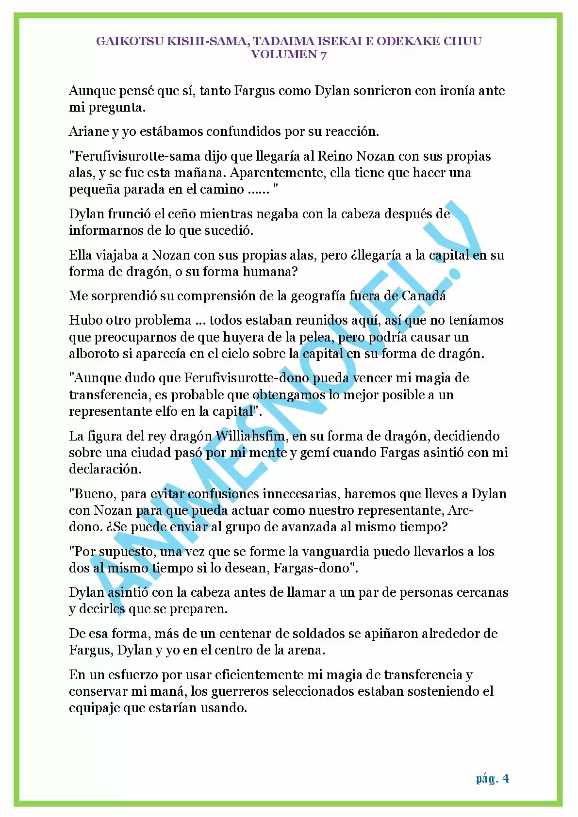 GAIKOTSU KISHI-SAMA (Novela) - Capítulo 178 - Página 4 - LectorTMOo