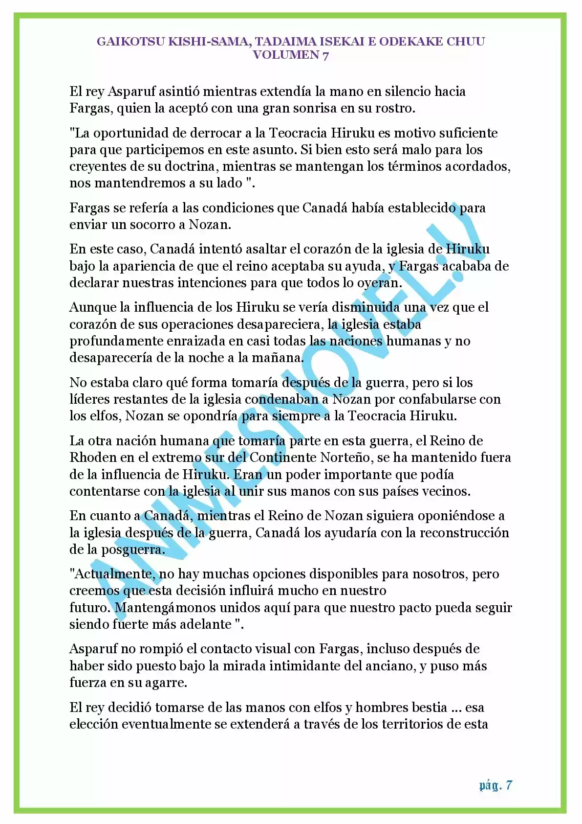GAIKOTSU KISHI-SAMA (Novela) - Capítulo 178 - Página 7 - LectorTMOo