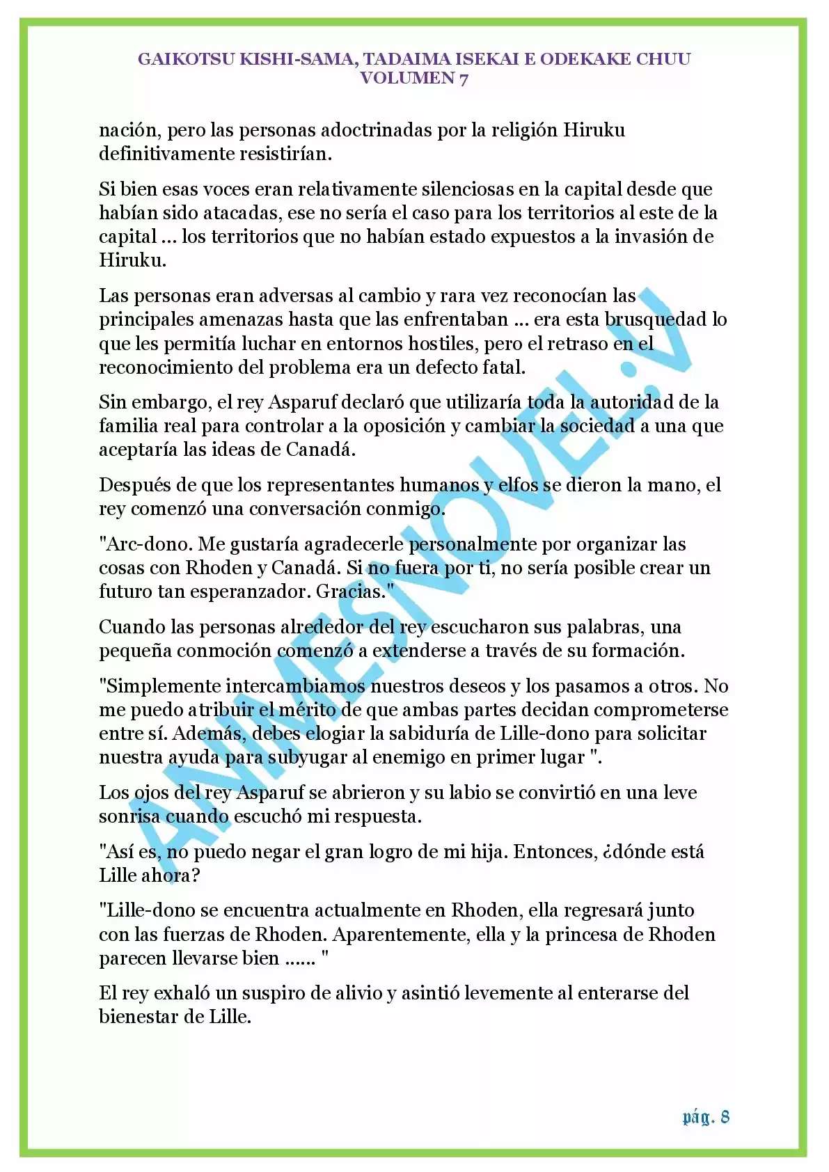 GAIKOTSU KISHI-SAMA (Novela) - Capítulo 178 - Página 8 - LectorTMOo