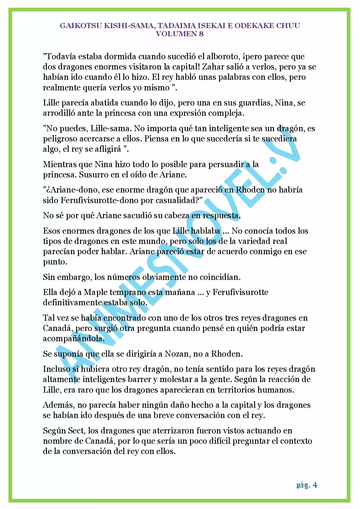 GAIKOTSU KISHI-SAMA (Novela) - Capítulo 179 - Página 4 - LectorTMOo