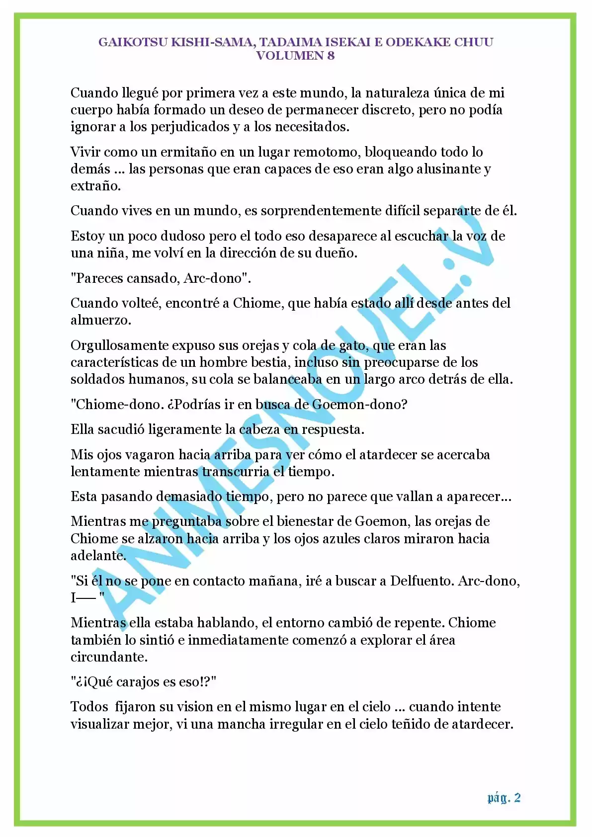 GAIKOTSU KISHI-SAMA (Novela) - Capítulo 180 - Página 2 - LectorTMOo