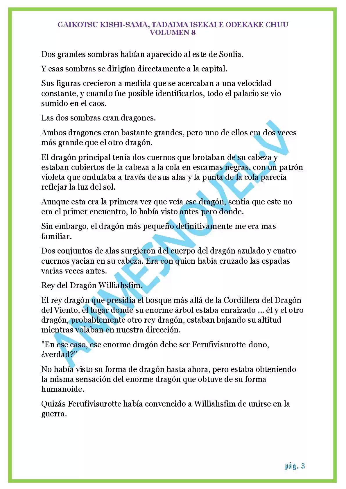GAIKOTSU KISHI-SAMA (Novela) - Capítulo 180 - Página 3 - LectorTMOo