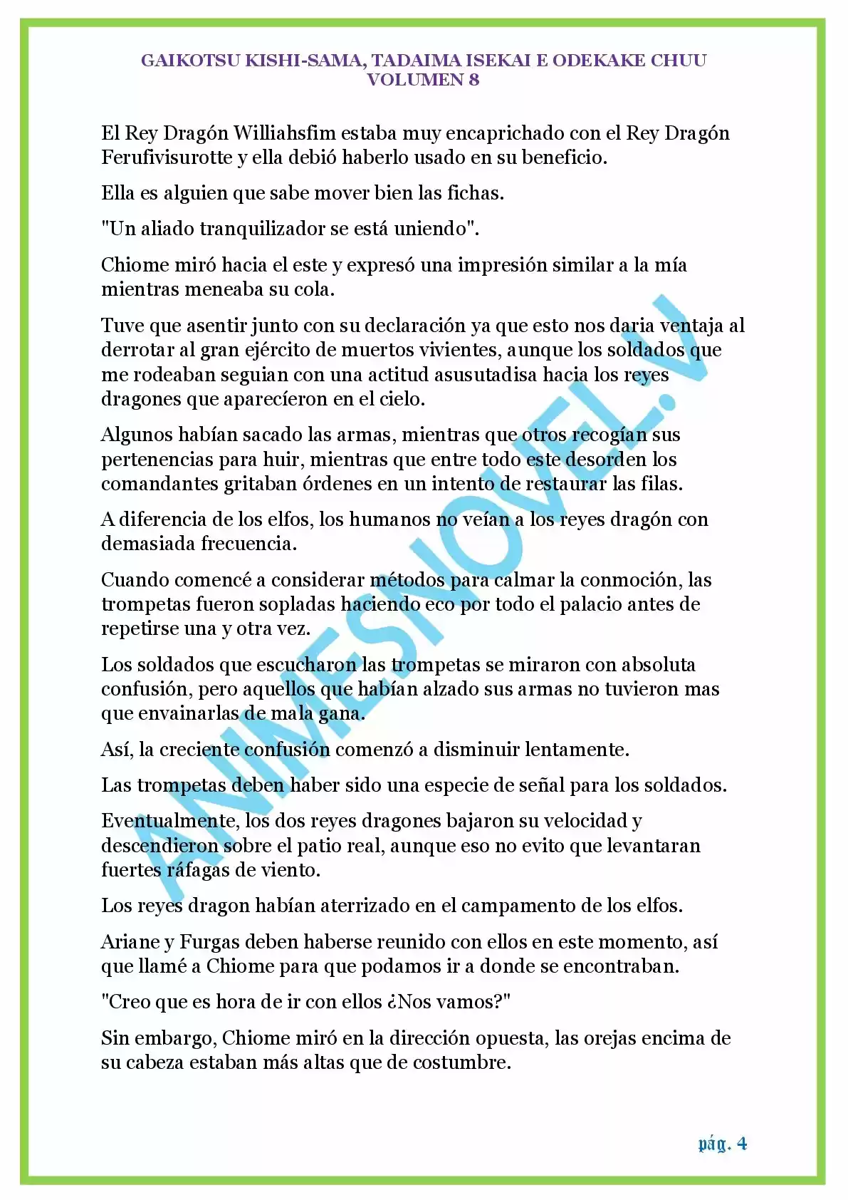 GAIKOTSU KISHI-SAMA (Novela) - Capítulo 180 - Página 4 - LectorTMOo