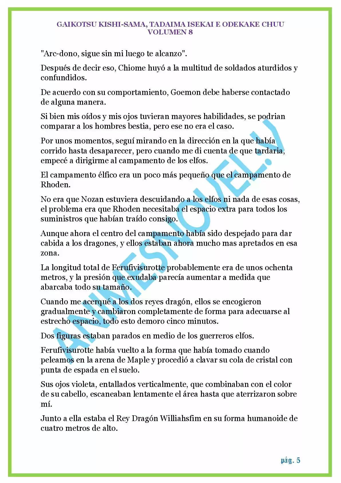 GAIKOTSU KISHI-SAMA (Novela) - Capítulo 180 - Página 5 - LectorTMOo