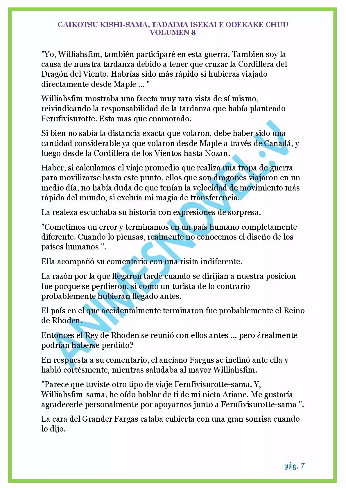 GAIKOTSU KISHI-SAMA (Novela) - Capítulo 180 - Página 7 - LectorTMOo