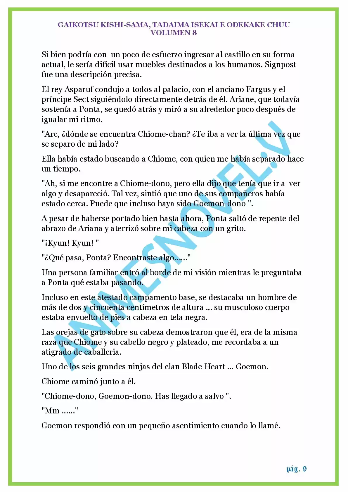 GAIKOTSU KISHI-SAMA (Novela) - Capítulo 180 - Página 9 - LectorTMOo