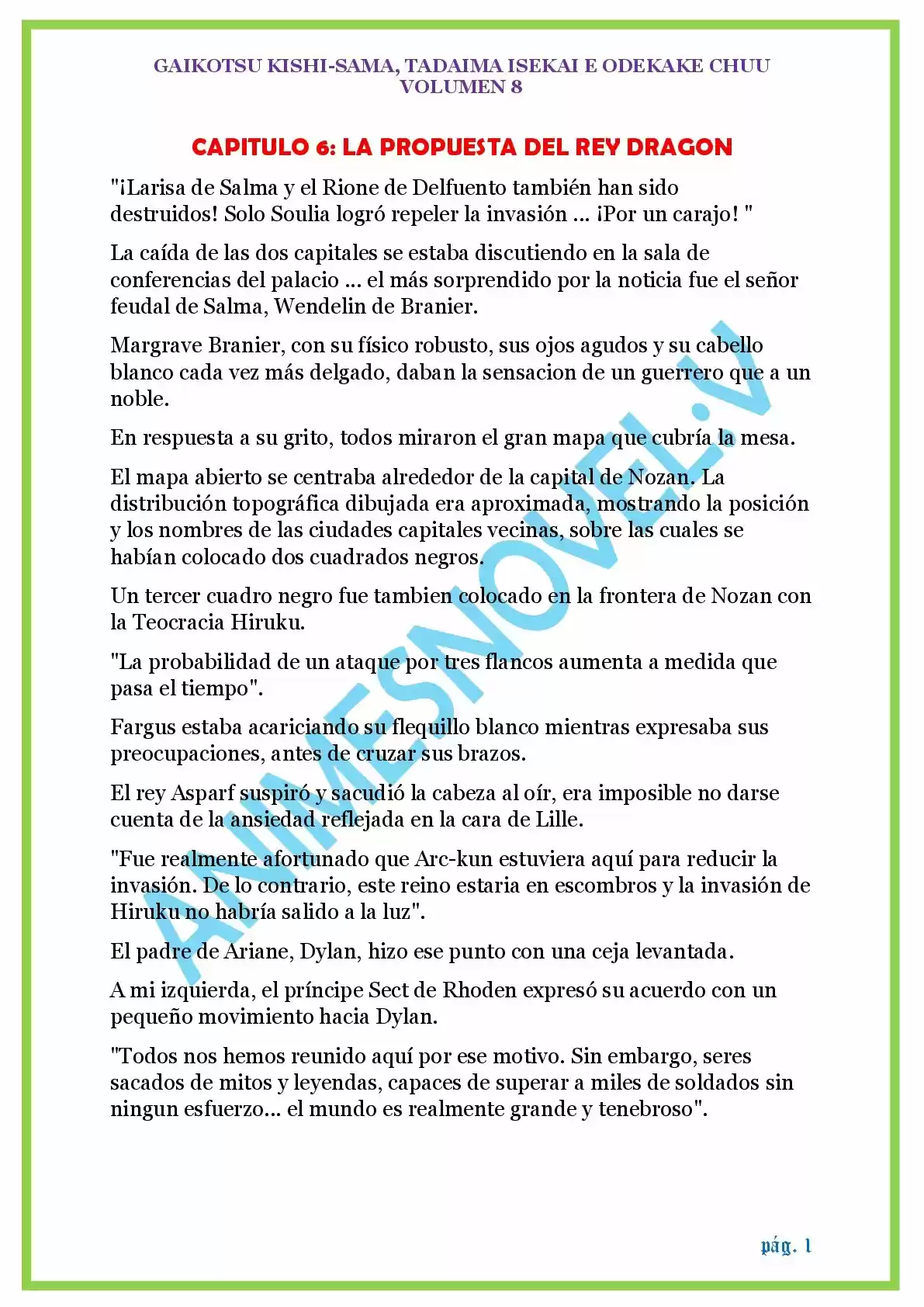 GAIKOTSU KISHI-SAMA (Novela) - Capítulo 181 - Página 1 - LectorTMOo