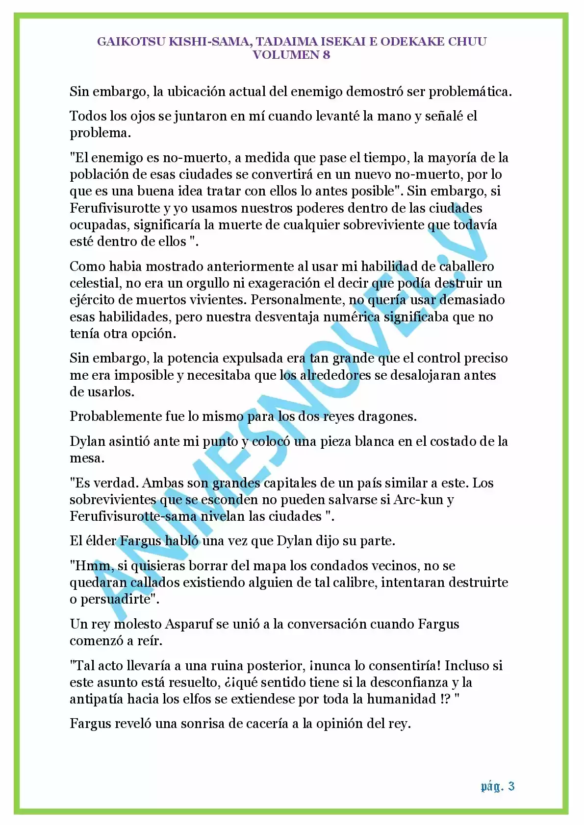 GAIKOTSU KISHI-SAMA (Novela) - Capítulo 181 - Página 3 - LectorTMOo