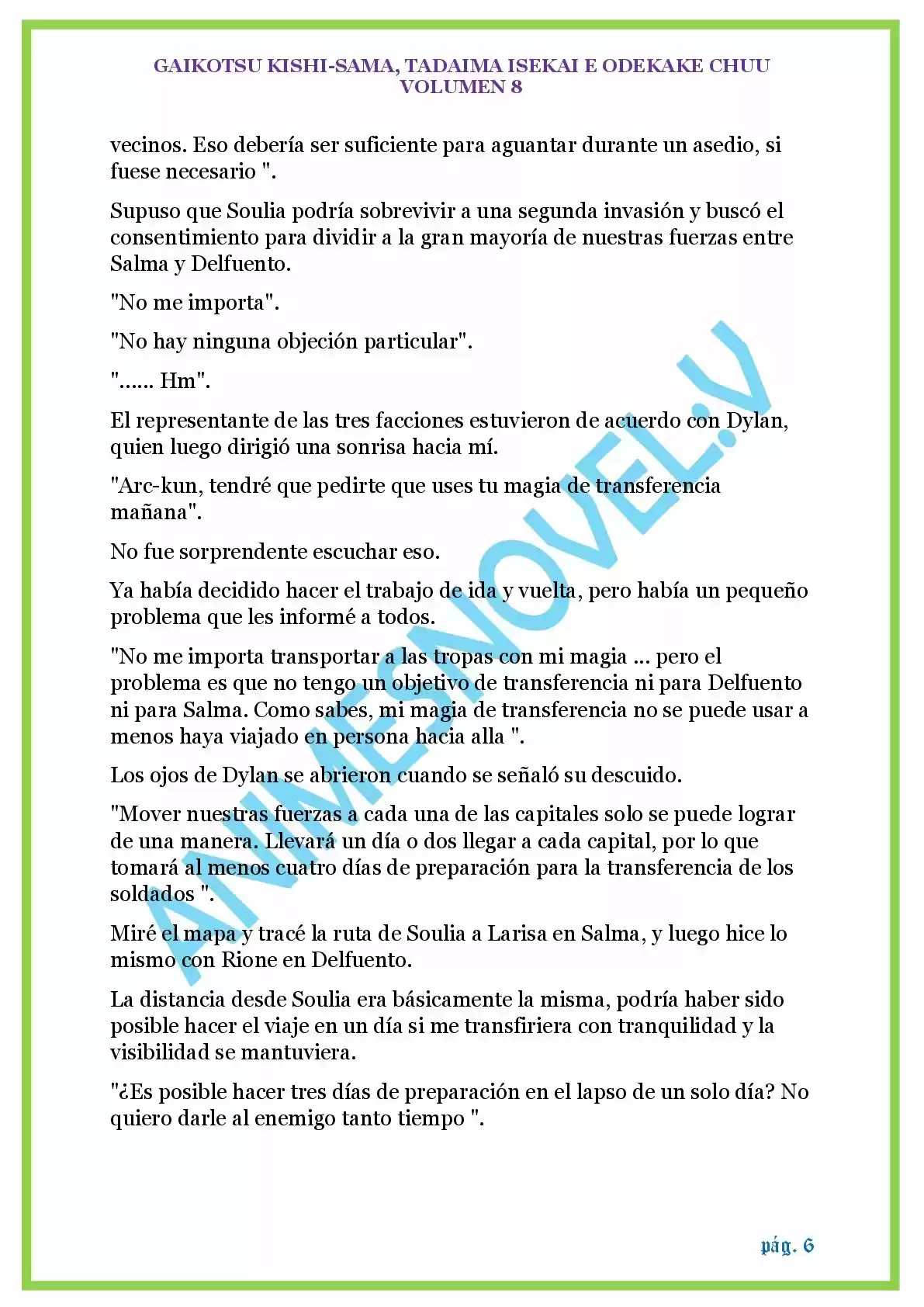 GAIKOTSU KISHI-SAMA (Novela) - Capítulo 181 - Página 6 - LectorTMOo