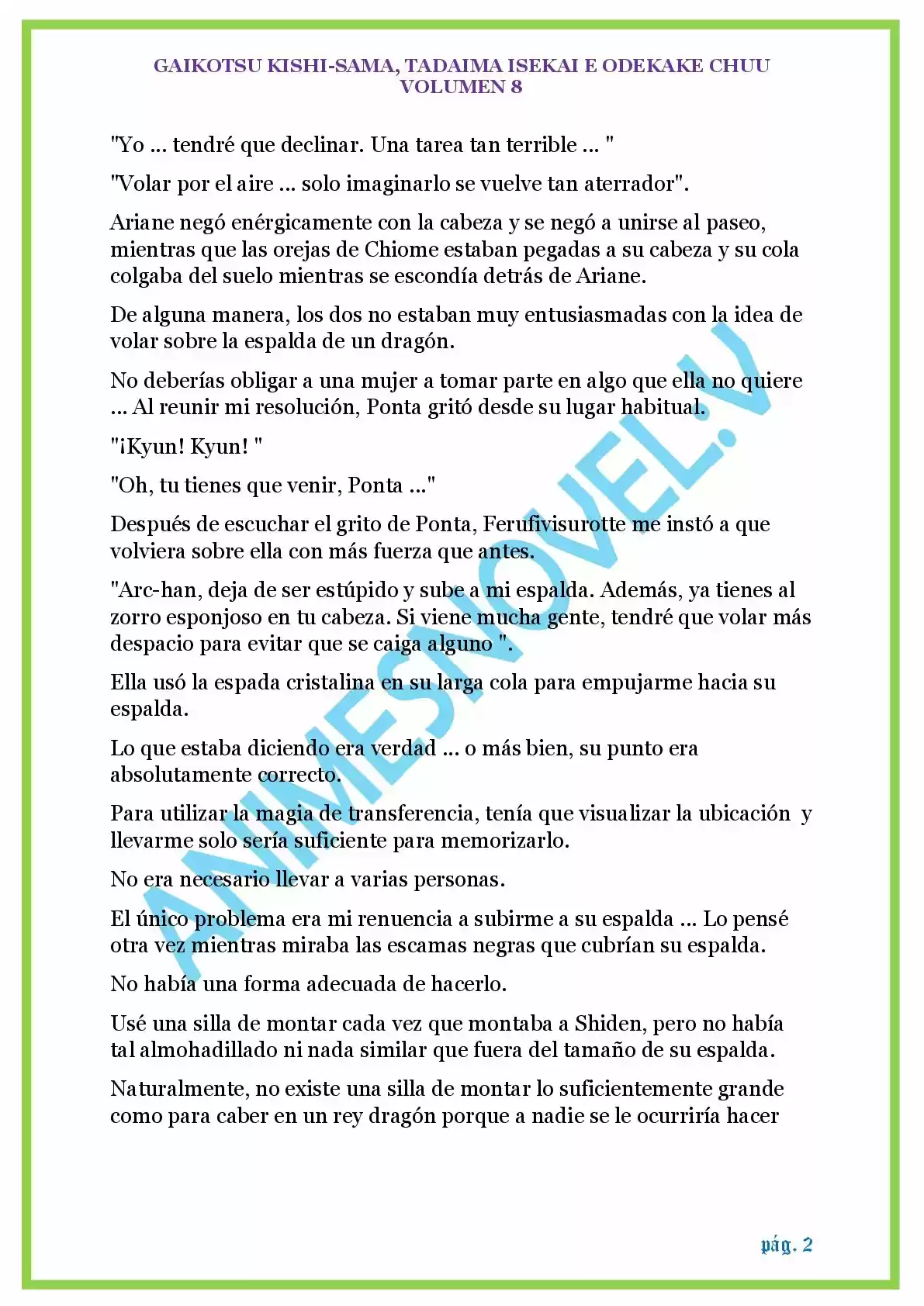GAIKOTSU KISHI-SAMA (Novela) - Capítulo 182 - Página 2 - LectorTMOo