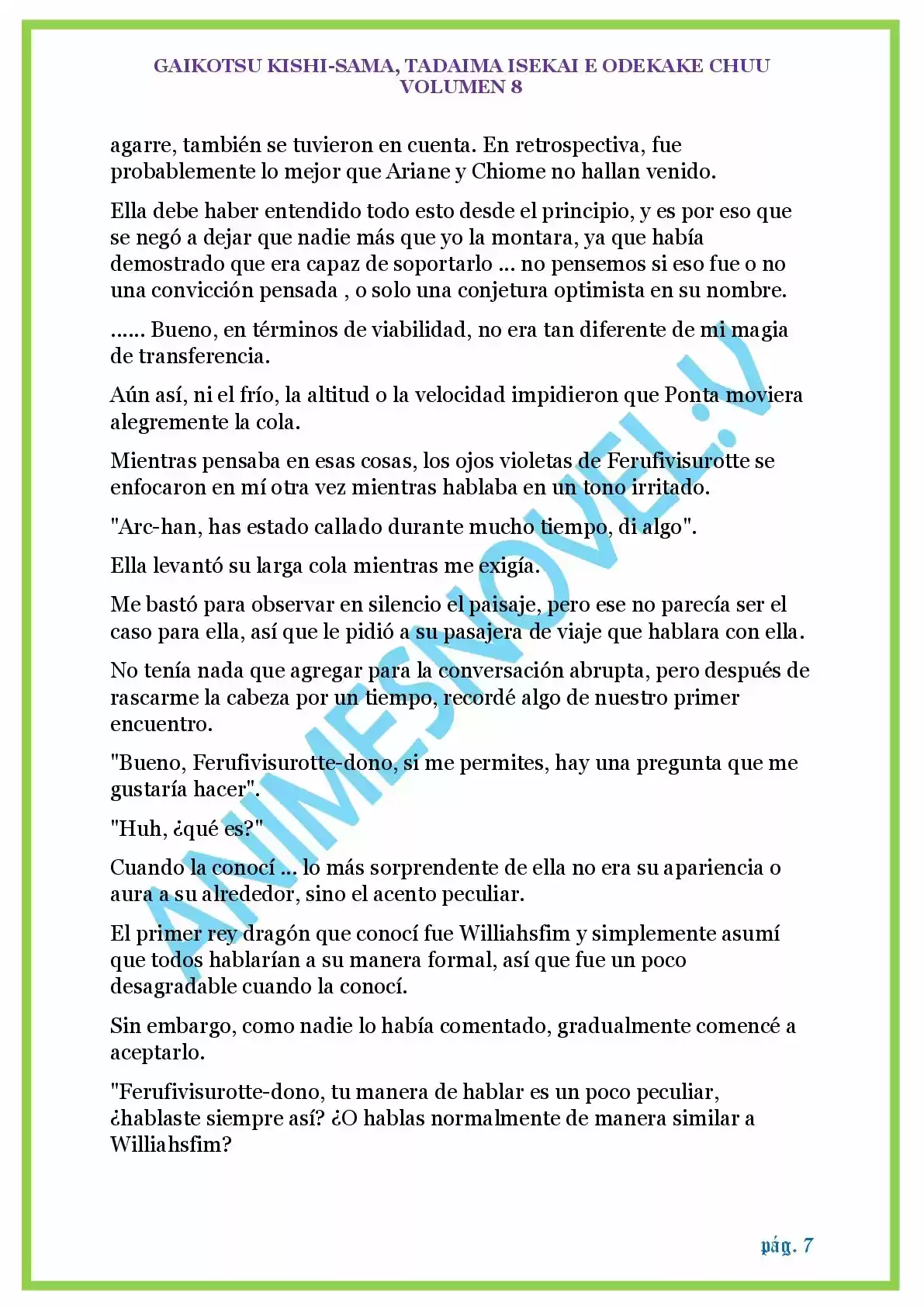 GAIKOTSU KISHI-SAMA (Novela) - Capítulo 182 - Página 7 - LectorTMOo