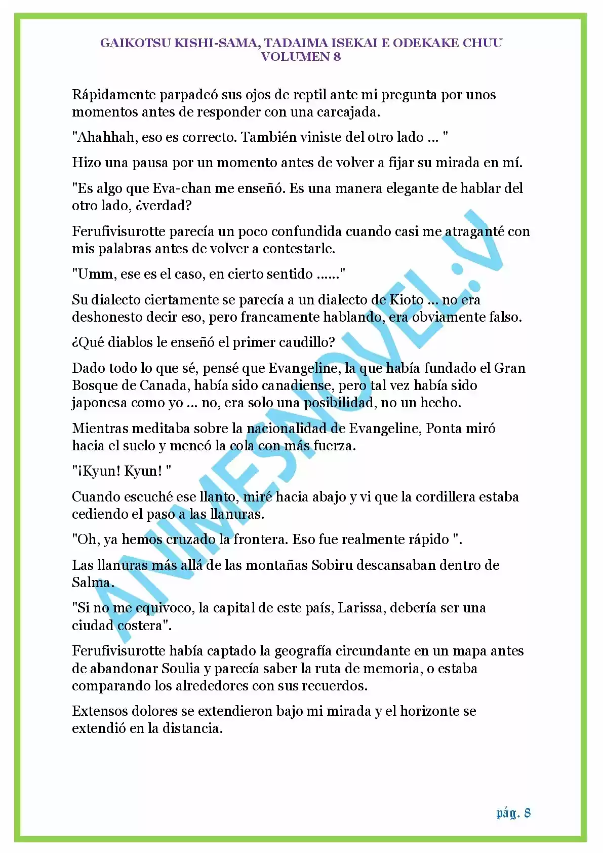 GAIKOTSU KISHI-SAMA (Novela) - Capítulo 182 - Página 8 - LectorTMOo
