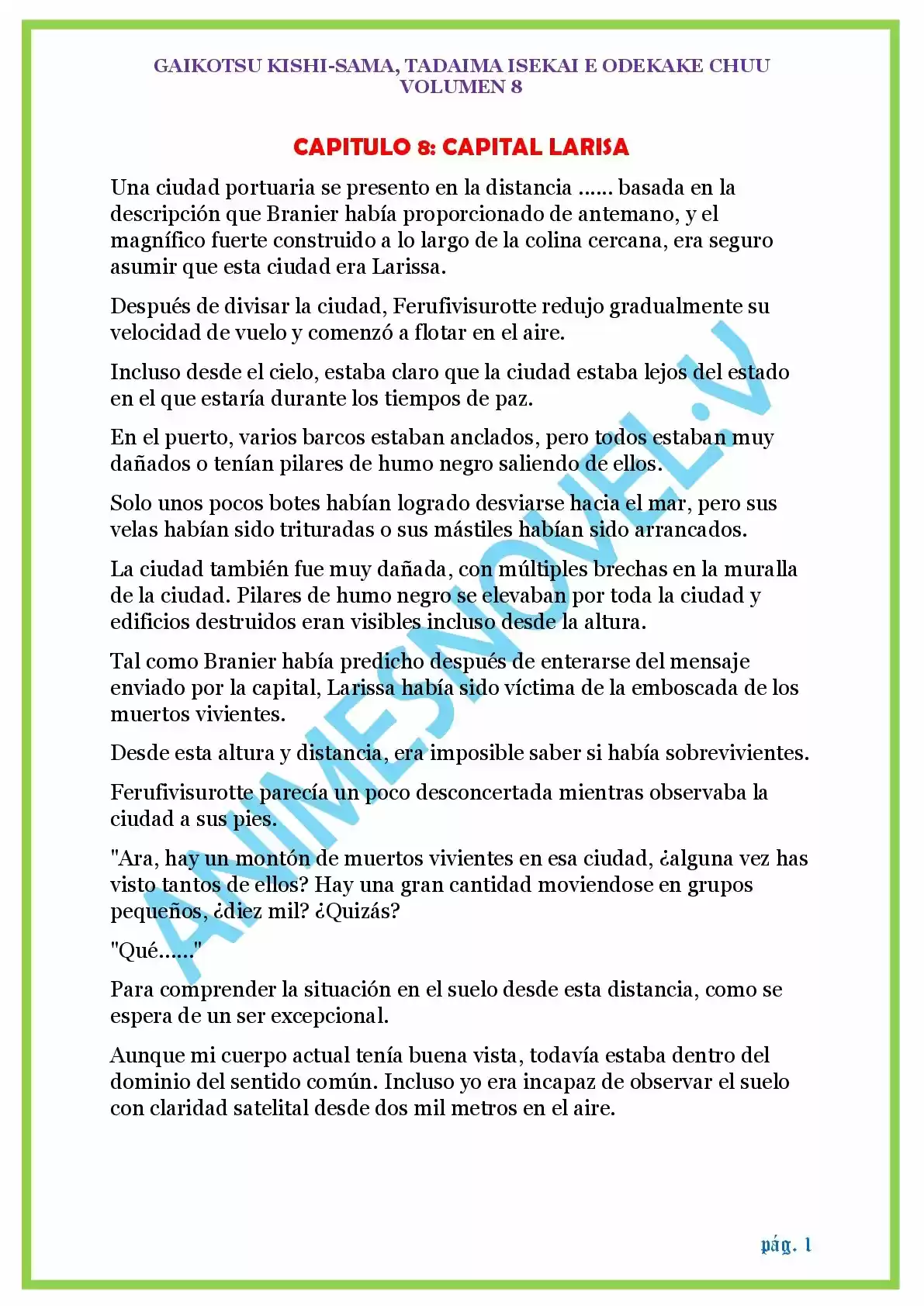 GAIKOTSU KISHI-SAMA (Novela) - Capítulo 183 - Página 1 - LectorTMOo