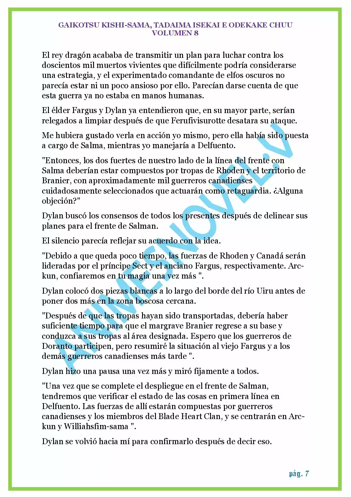 GAIKOTSU KISHI-SAMA (Novela) - Capítulo 184 - Página 7 - LectorTMOo