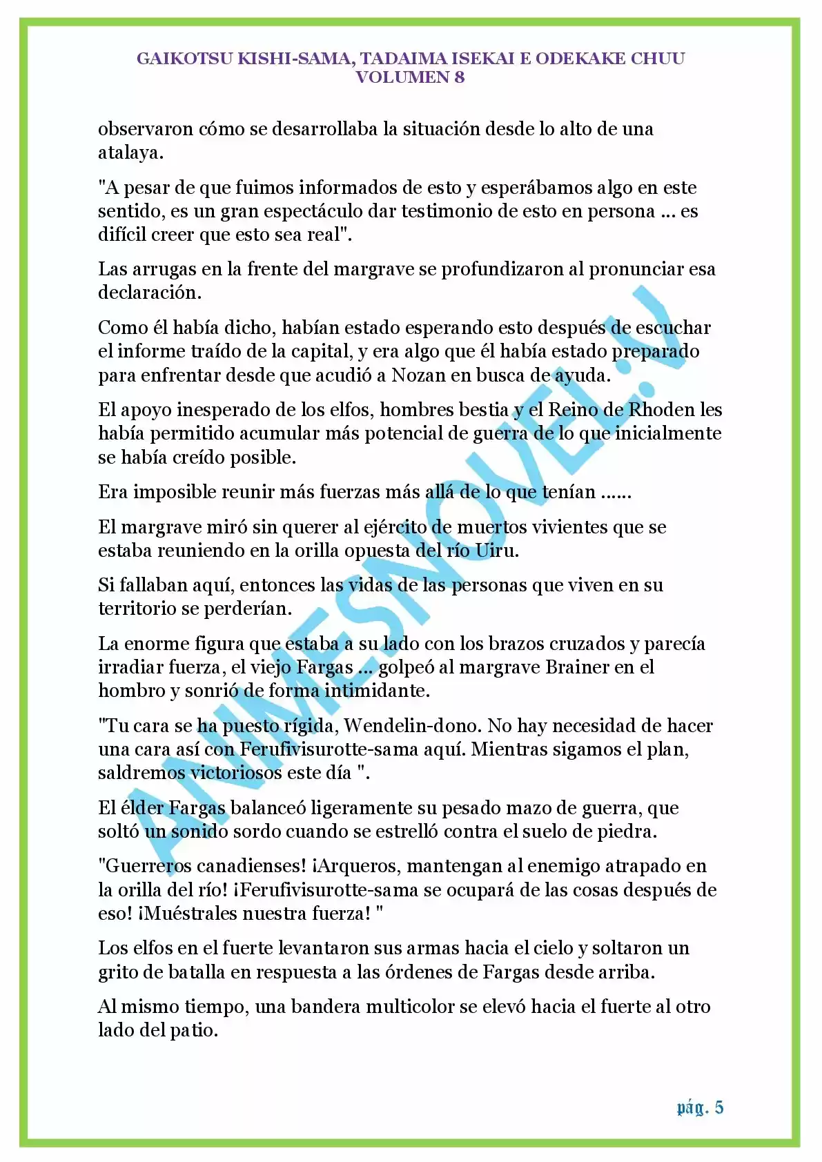 GAIKOTSU KISHI-SAMA (Novela) - Capítulo 185 - Página 5 - LectorTMOo