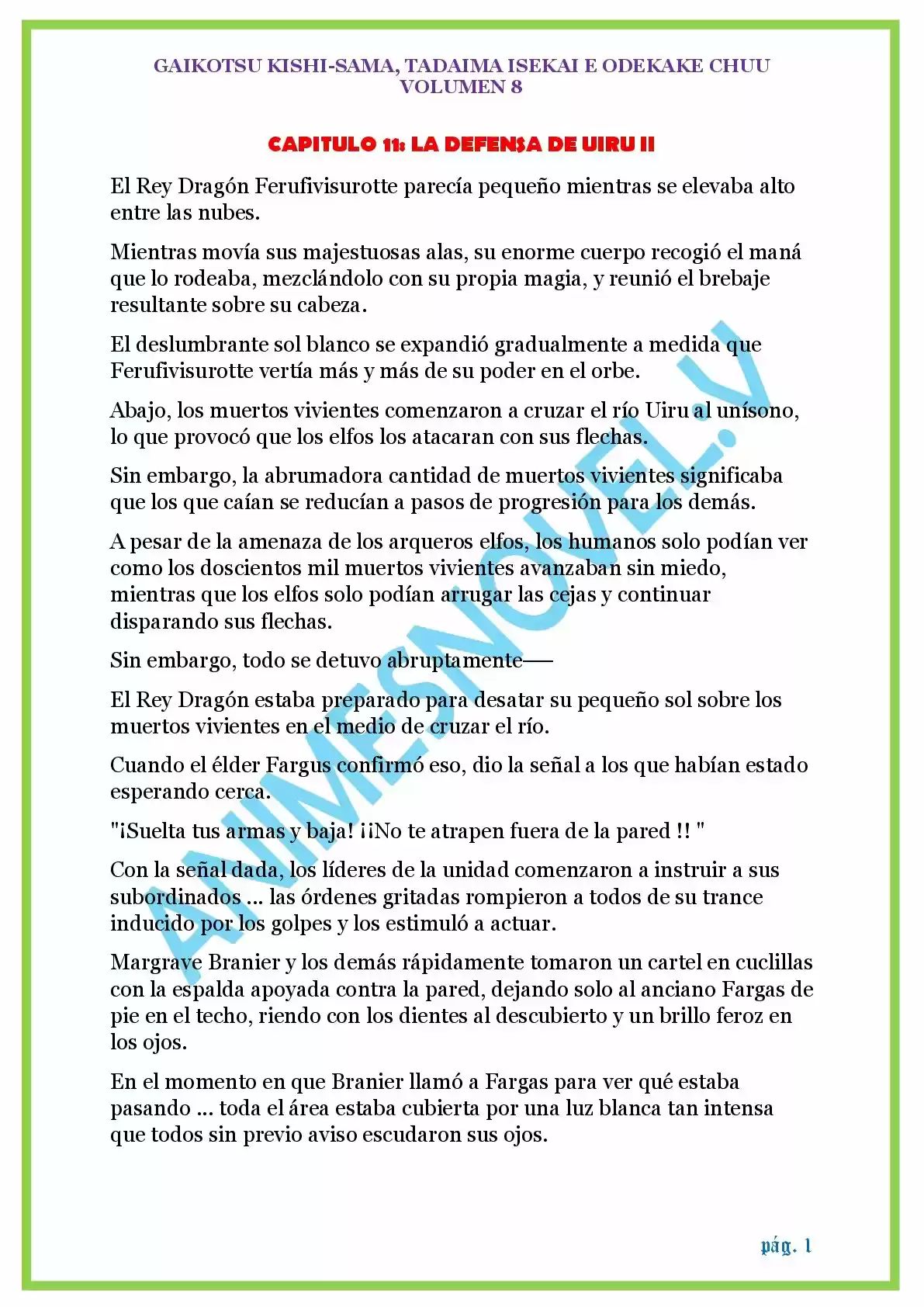 GAIKOTSU KISHI-SAMA (Novela) - Capítulo 186 - Página 1 - LectorTMOo