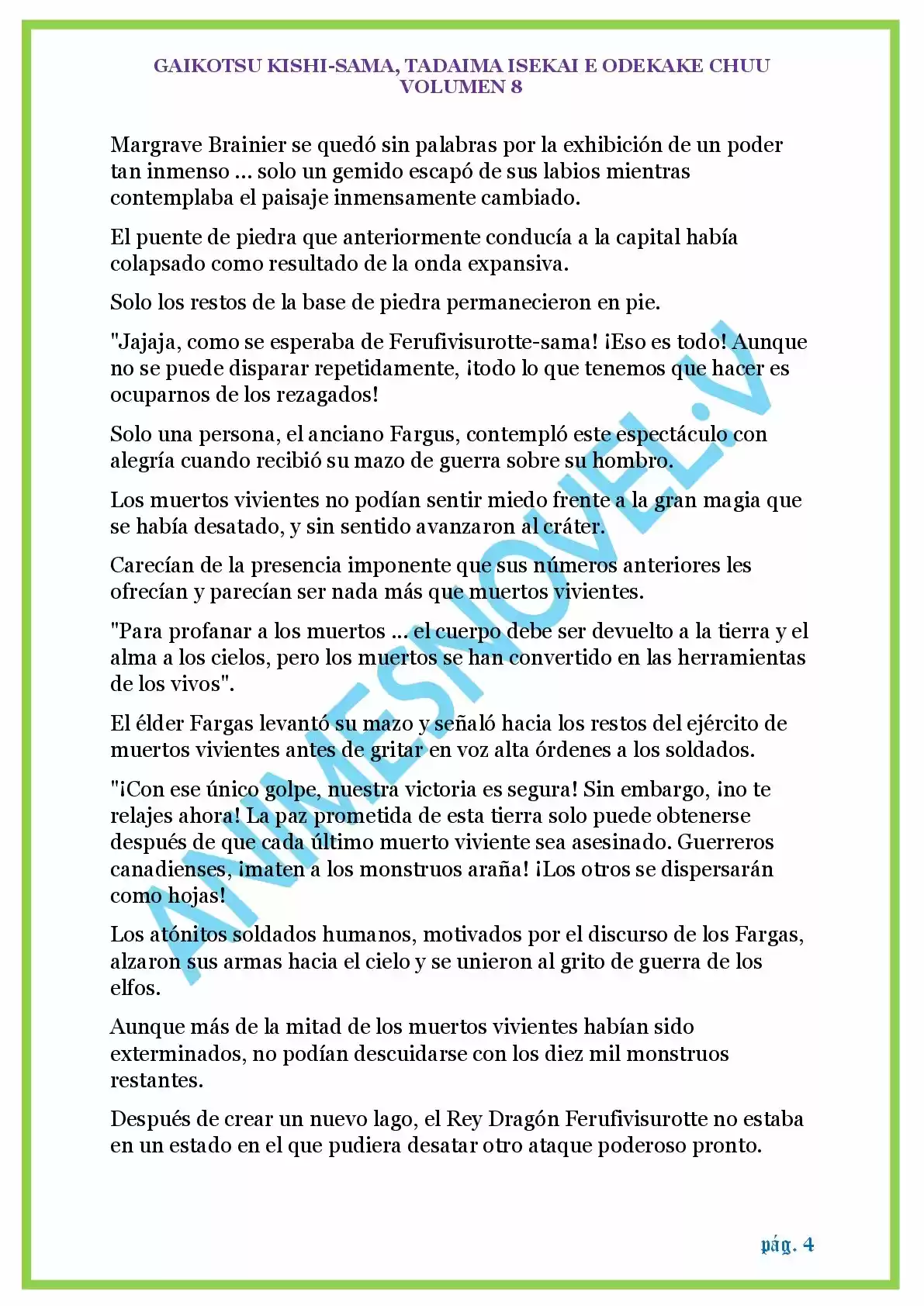 GAIKOTSU KISHI-SAMA (Novela) - Capítulo 186 - Página 4 - LectorTMOo