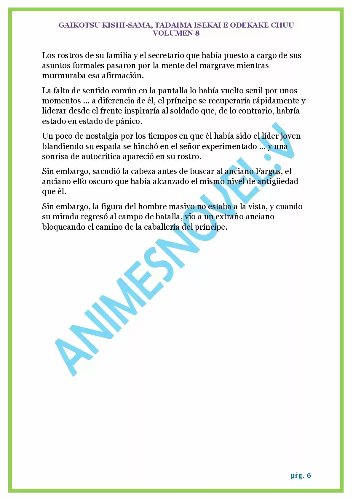 GAIKOTSU KISHI-SAMA (Novela) - Capítulo 186 - Página 6 - LectorTMOo