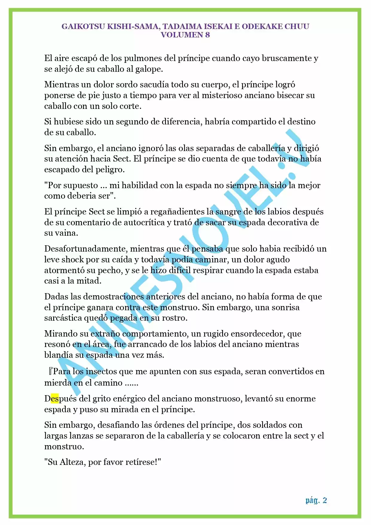 GAIKOTSU KISHI-SAMA (Novela) - Capítulo 187 - Página 2 - LectorTMOo