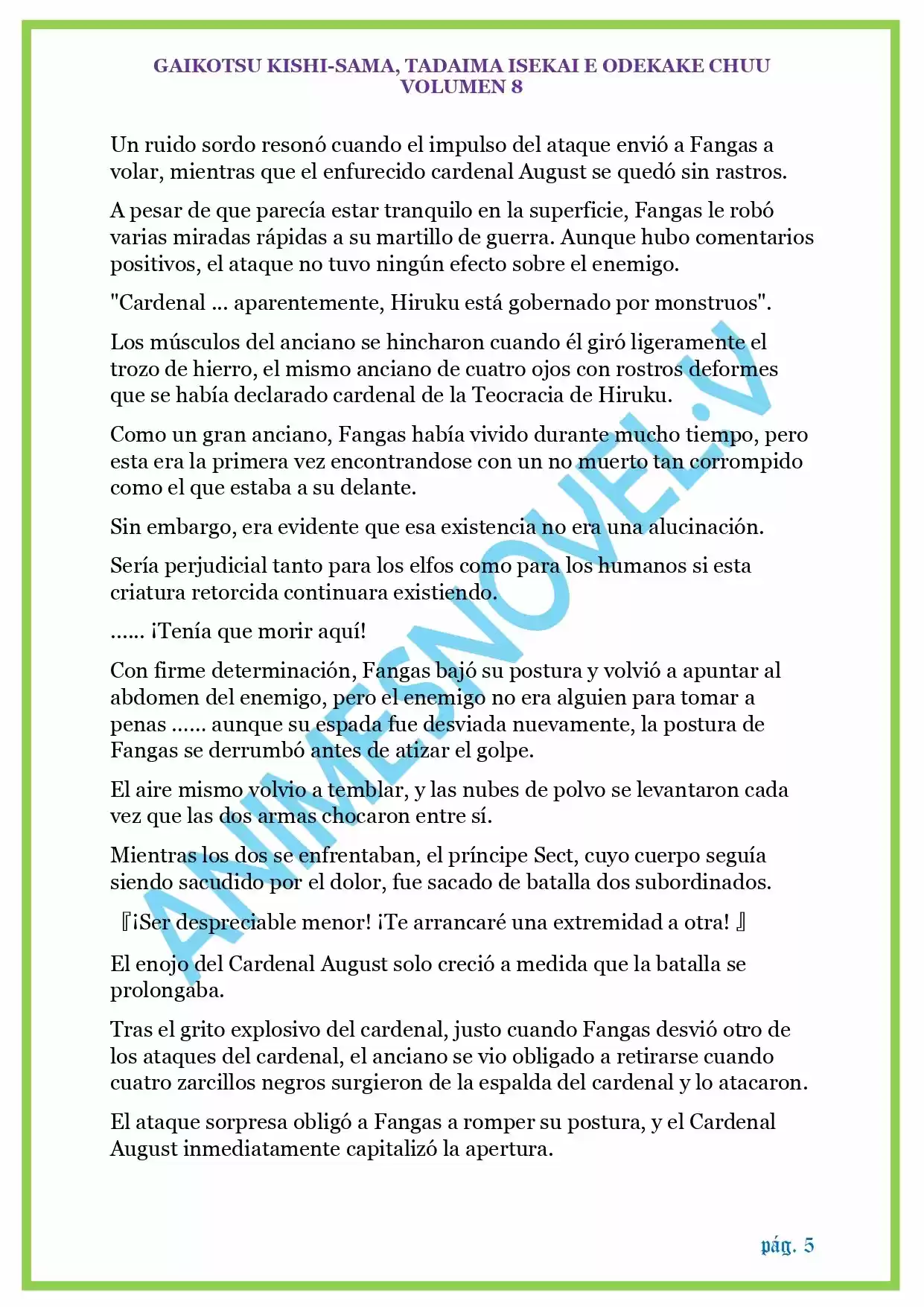GAIKOTSU KISHI-SAMA (Novela) - Capítulo 187 - Página 5 - LectorTMOo