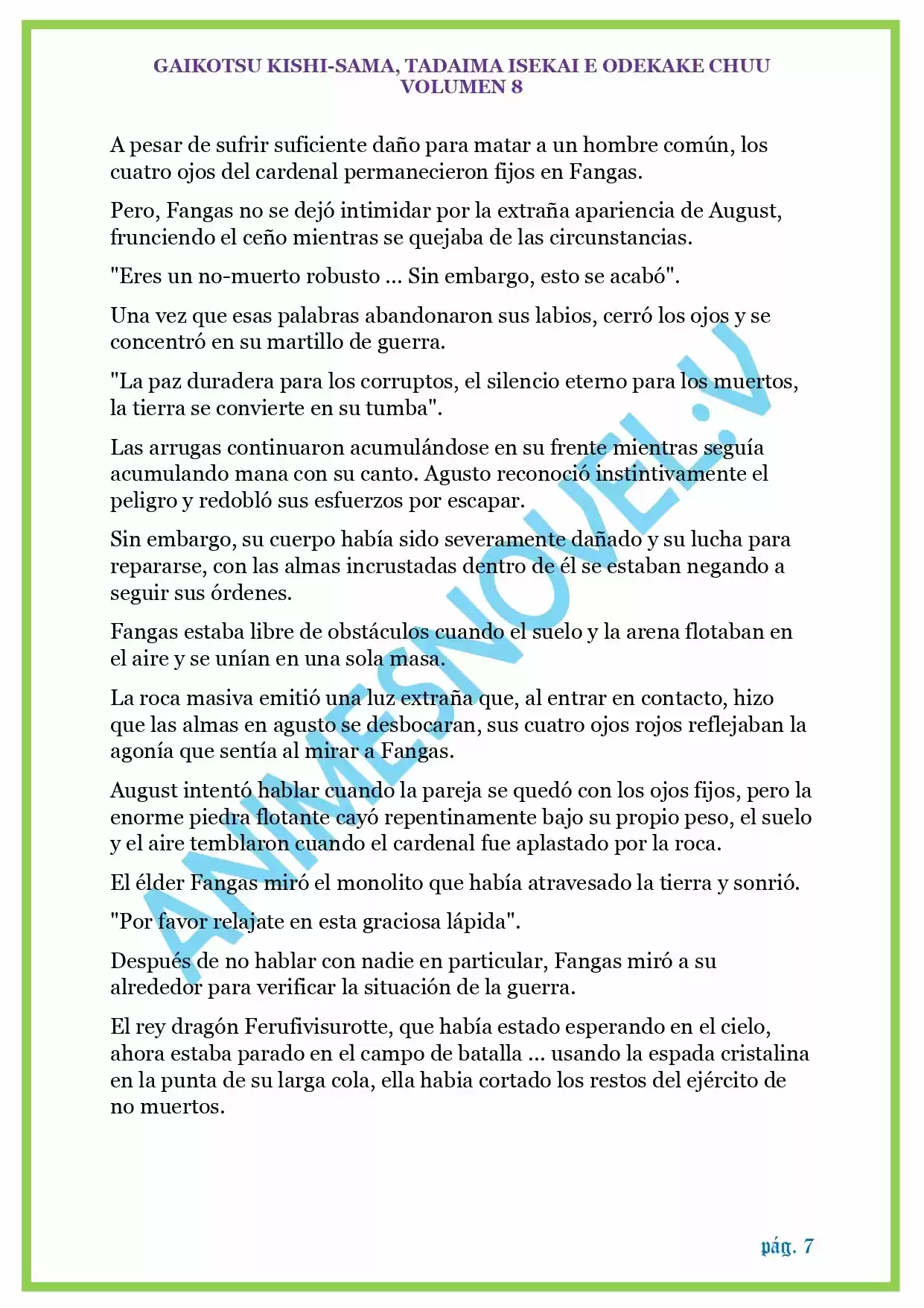 GAIKOTSU KISHI-SAMA (Novela) - Capítulo 187 - Página 7 - LectorTMOo
