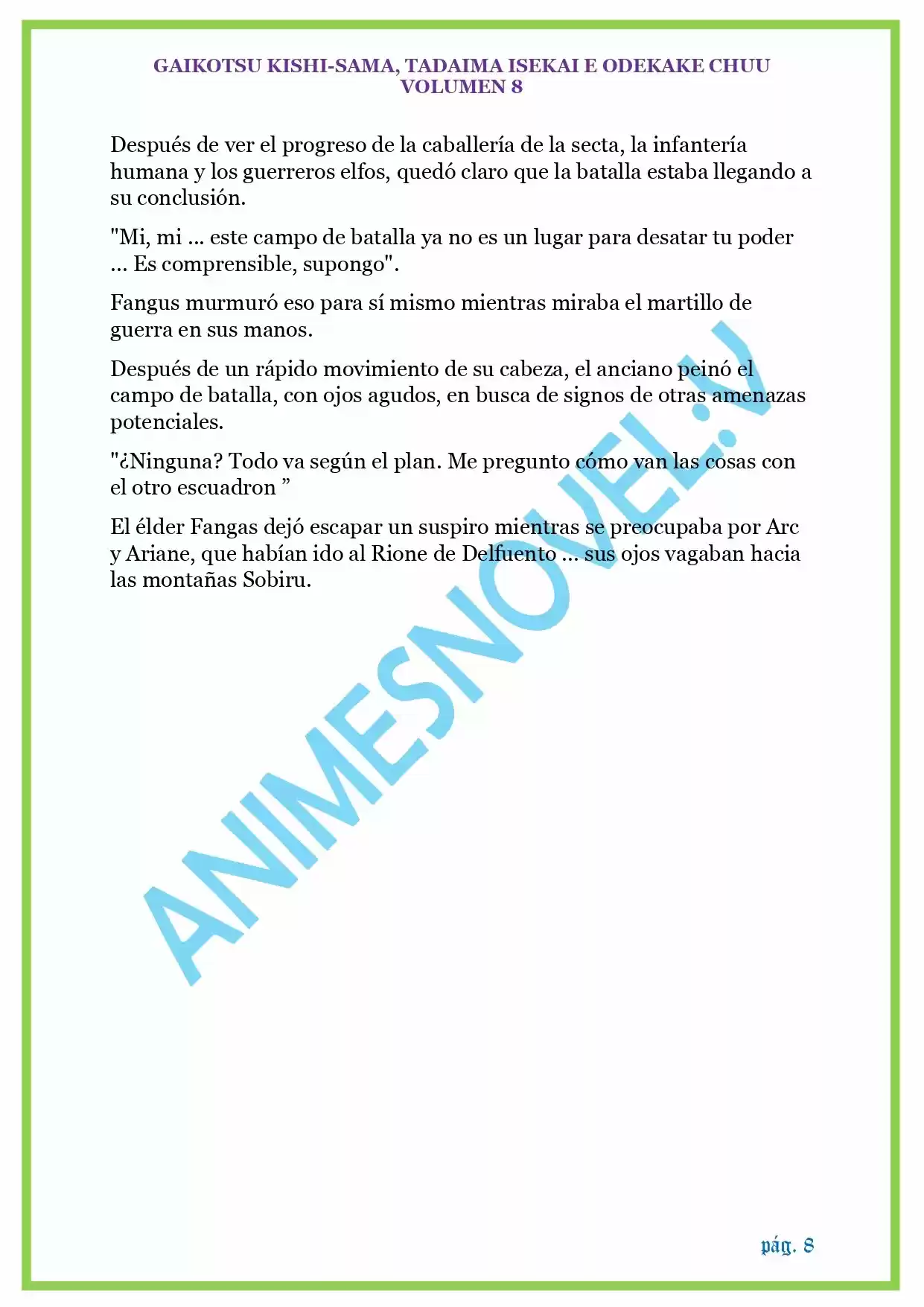 GAIKOTSU KISHI-SAMA (Novela) - Capítulo 187 - Página 8 - LectorTMOo