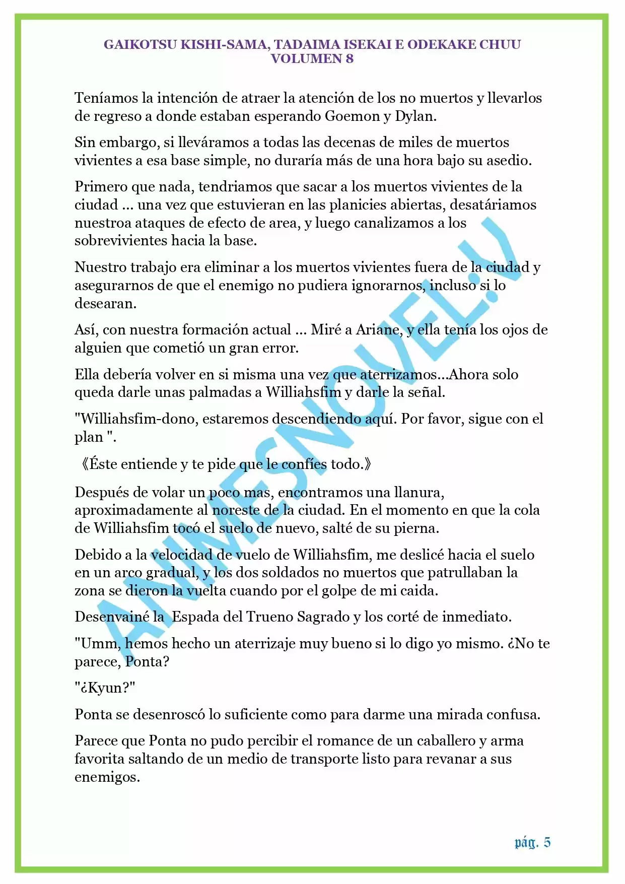 GAIKOTSU KISHI-SAMA (Novela) - Capítulo 188 - Página 5 - LectorTMOo